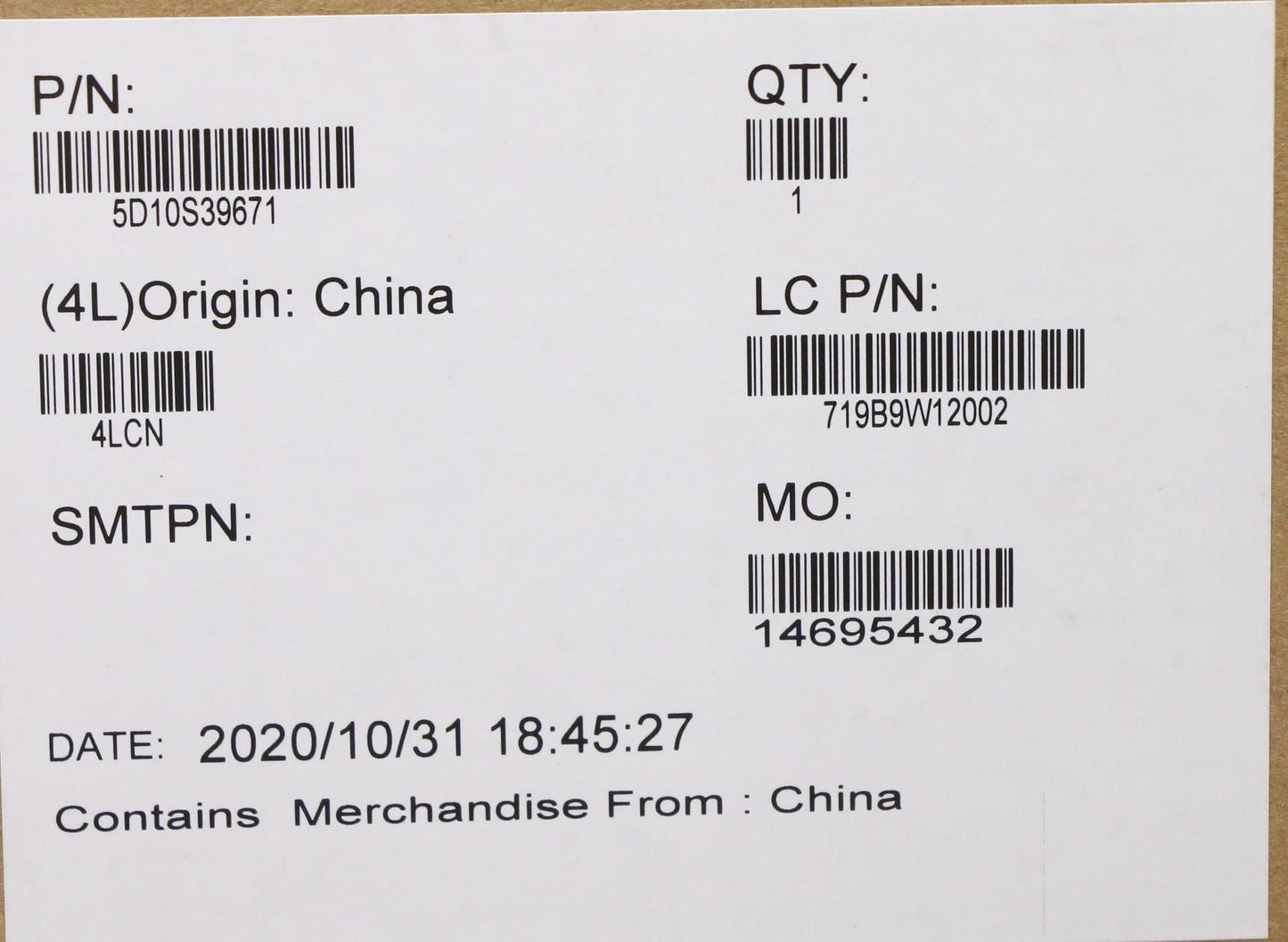 Lenovo 15.6" FHD Touch LCD Module, IPS, 500nit Brightness - 5D10S39671