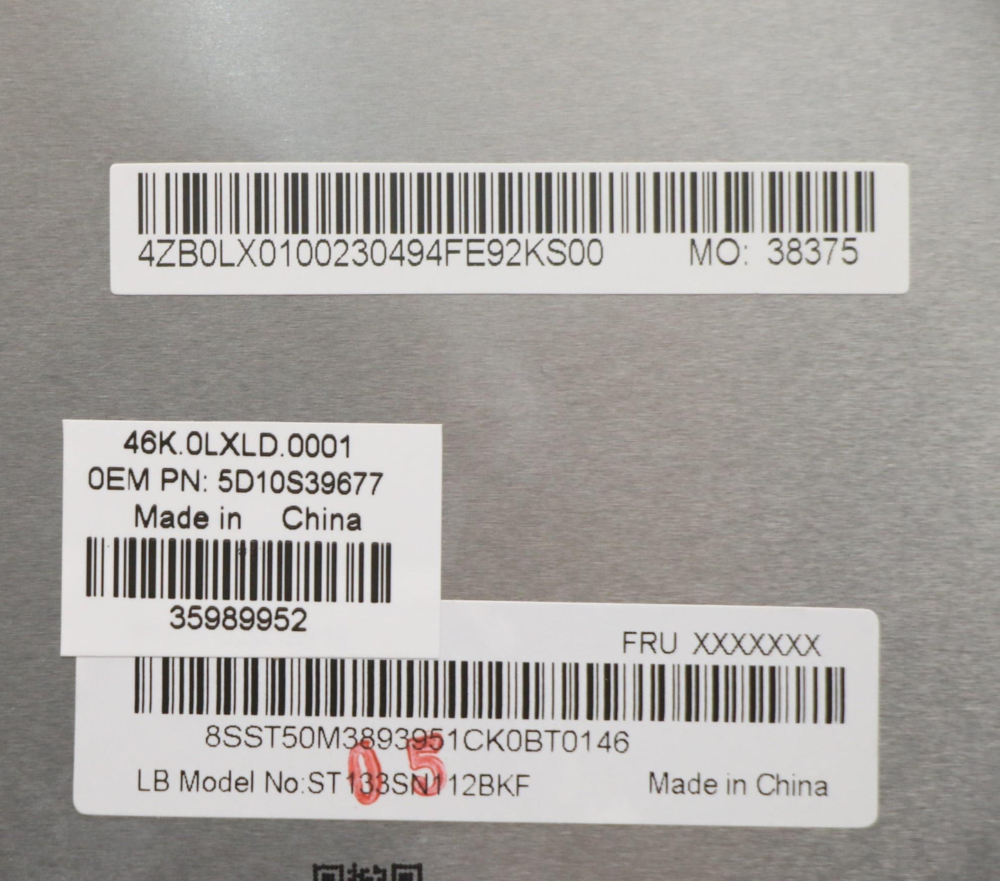 Lenovo 13.3" WQXGA Touch LCD Module, Glossy, IPS - 5D10S39677