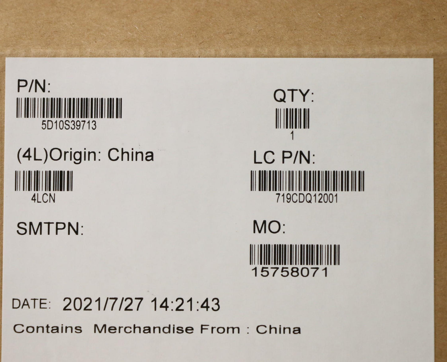 Lenovo LCD Module, 13.3", FHD, IPS, Glossy - 5D10S39713