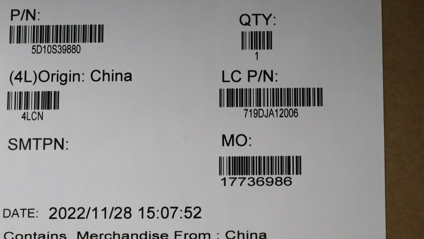 Lenovo 14.5" 3K LCD Module, Touch, Anti-Smudge, 400nit, 100% sRGB - 5D10S39880