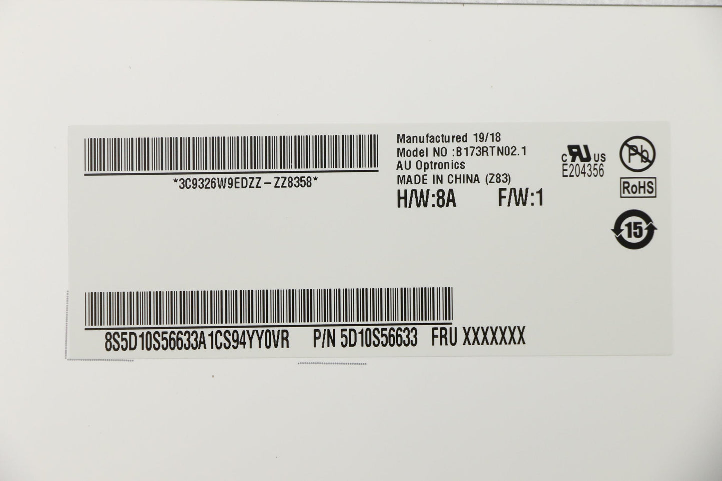 Lenovo 17.3" HD+ Display, Anti-Glare, TN Panel - 5D10S56633