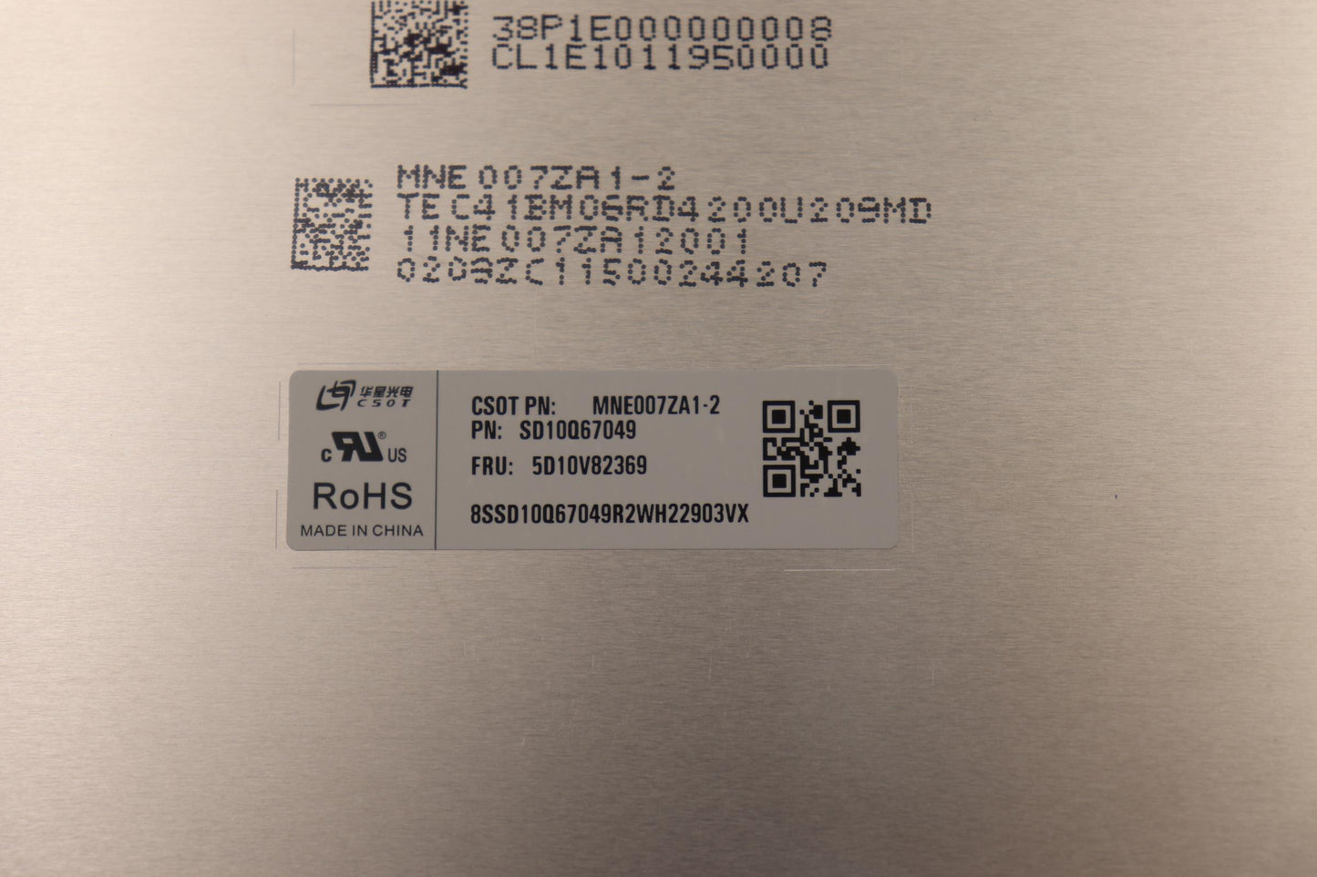 Lenovo 14" WQXGA LCD Panel, Non-Touch, 500nit Brightness - 5D10V82369