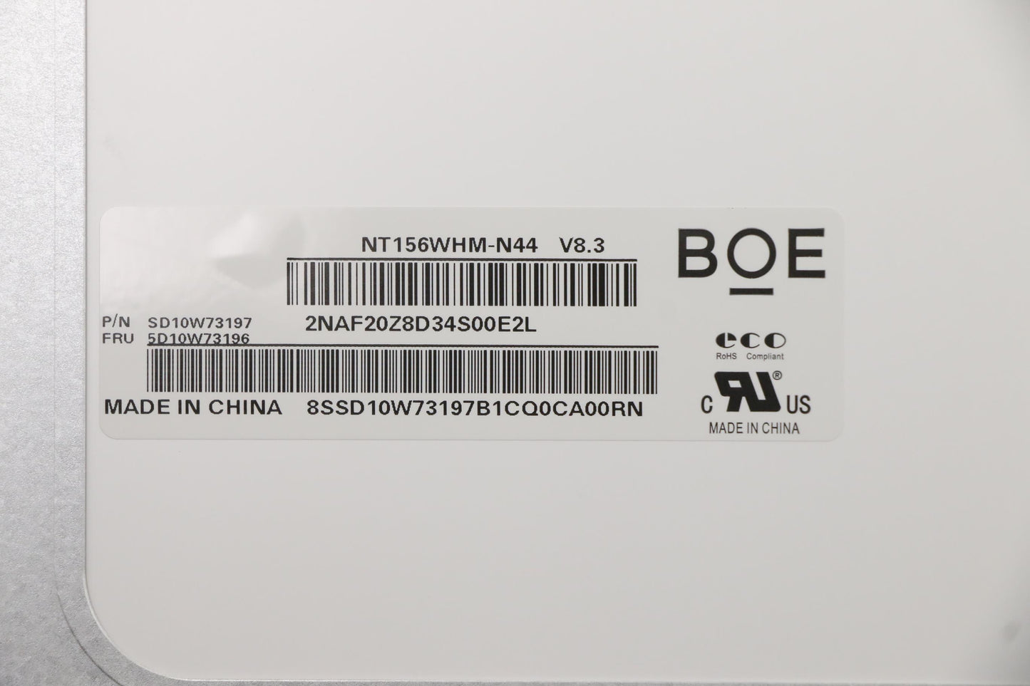 Lenovo 15.6" HD Display, Non-Touch, Anti-Glare, TN, 220 nits, 45% NTSC - 5D10W73196