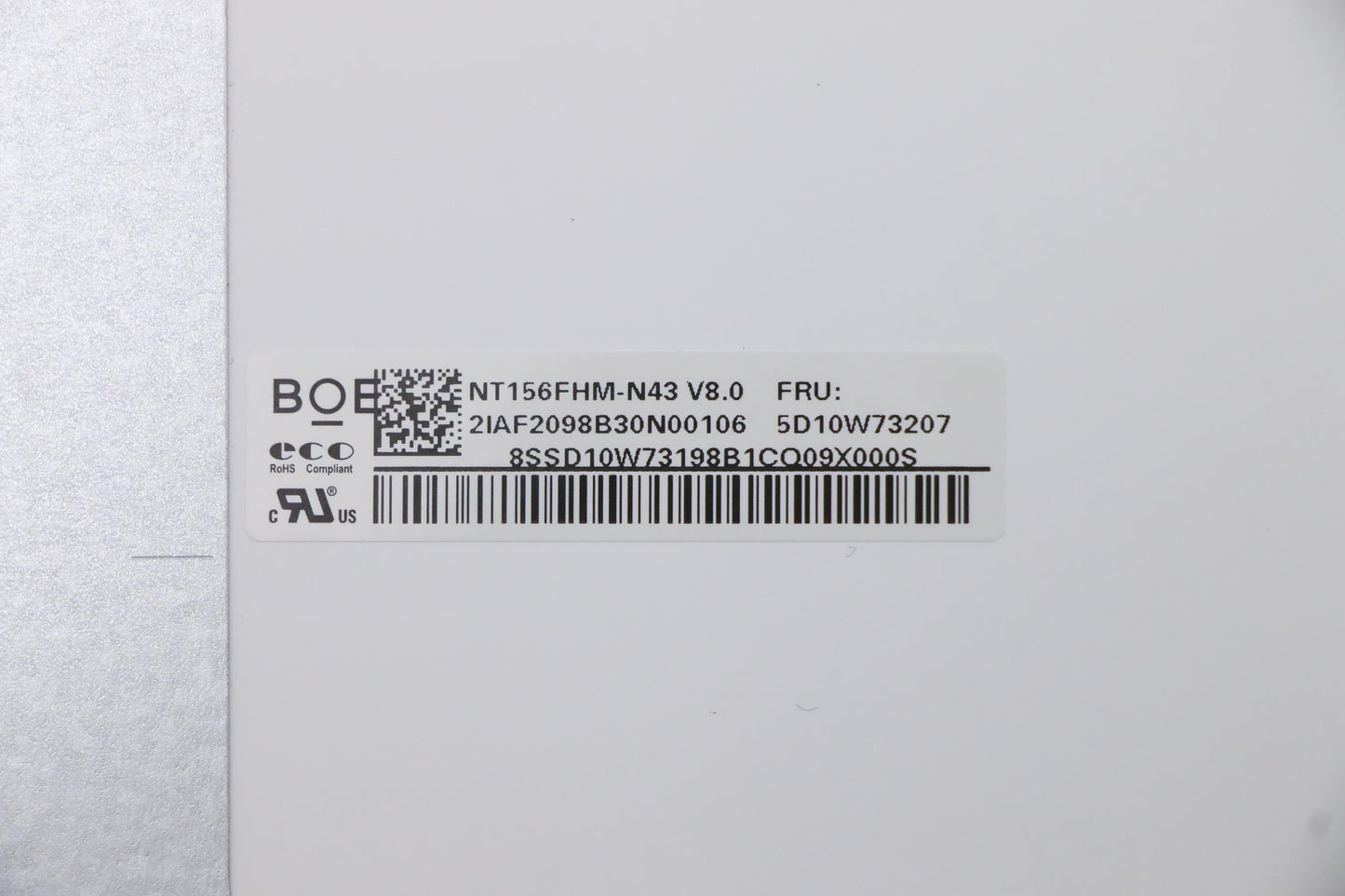 Lenovo Display, 15.6", FHD, Anti-Glare, TN, 250nit, 45% NTSC - 5D10W73207