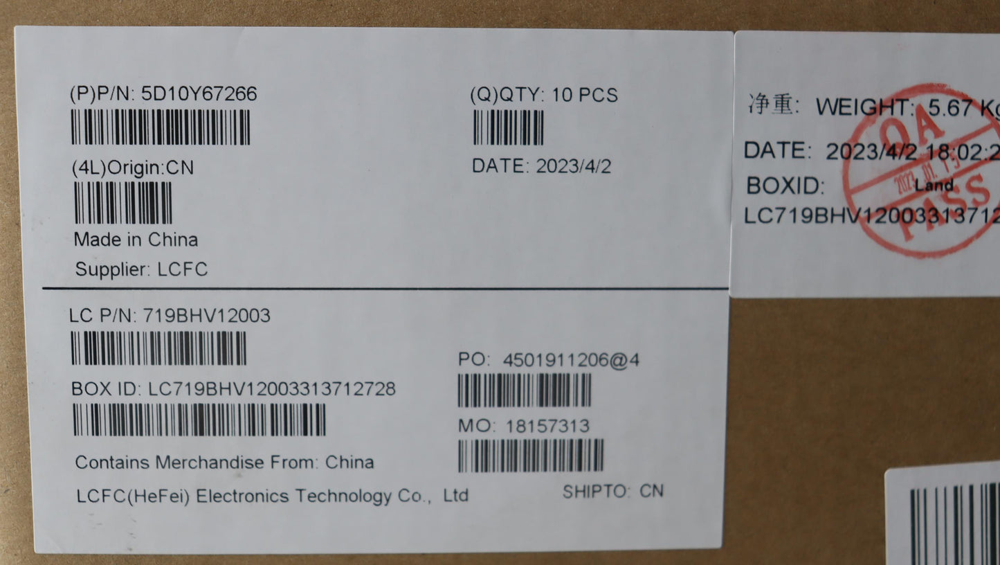 Lenovo 11.6" HD LCD Module, Touch, Anti-Glare, IPS, 250 nits - 5D10Y67266