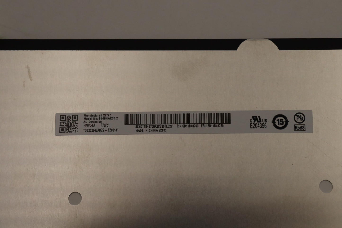 Lenovo 14" FHD Display, Touch, Anti-Glare, IPS, 300 nits, 45% NTSC Color Gamut - 5D11B48759