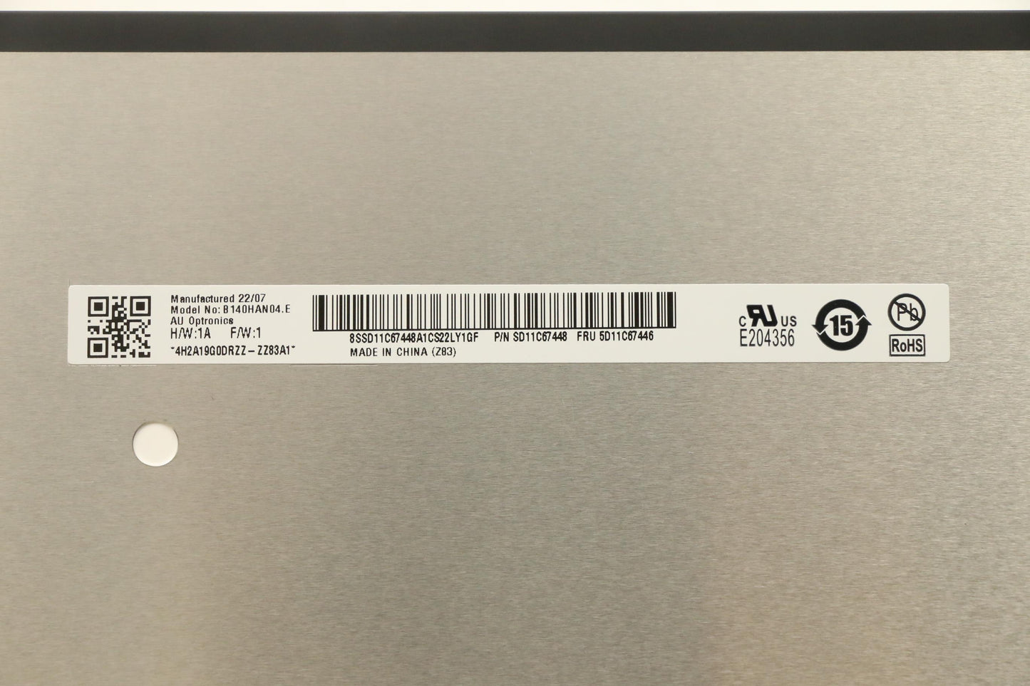 Lenovo 14" FHD Display, Non-Touch, Anti-Glare, IPS, 300nit, 45% NTSC - 5D11C67446