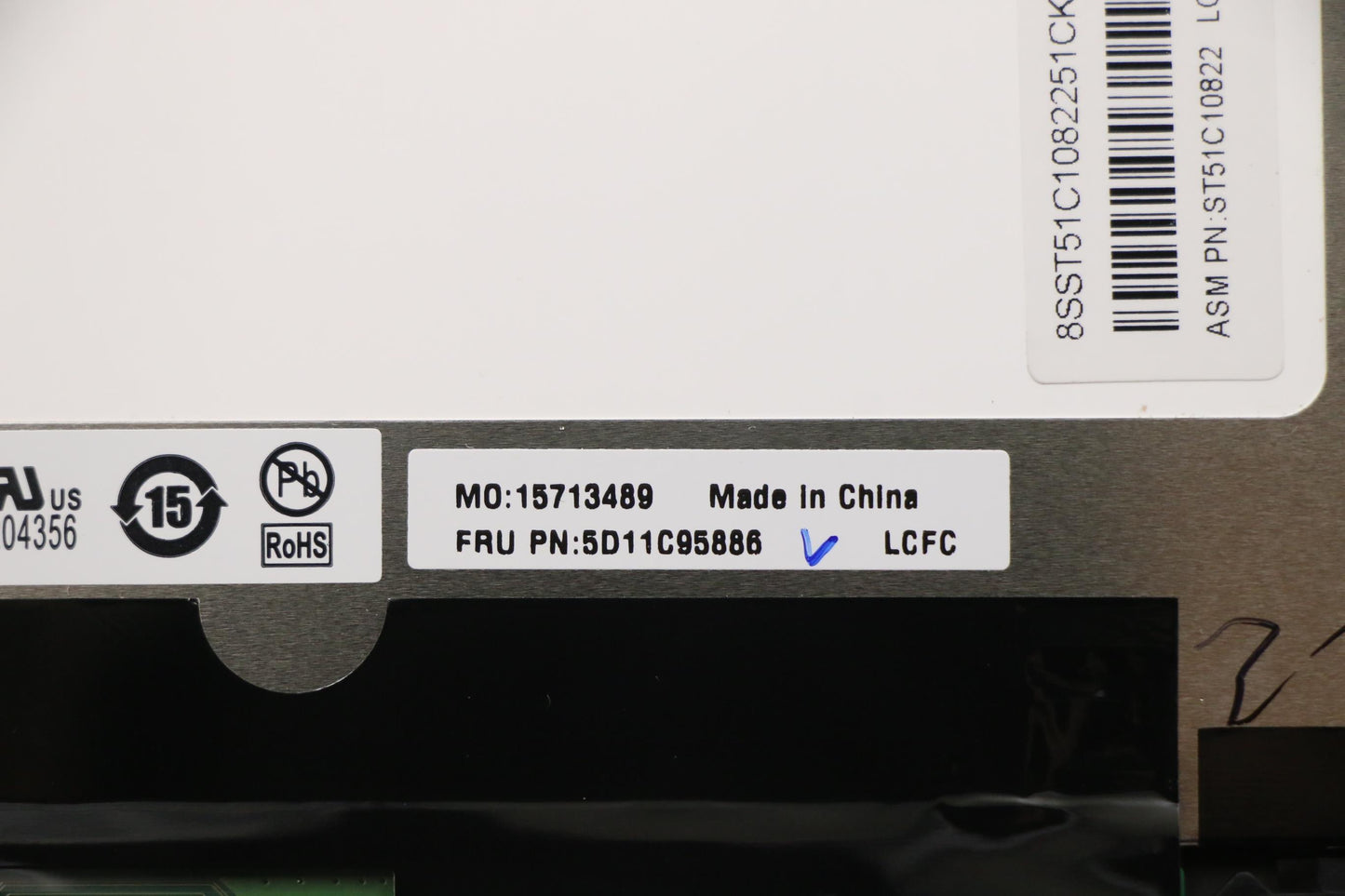 Lenovo 11.6" HD LCD Module, Touch, IPS, 250 nits, 50% NTSC Color Gamut - 5D11C95886