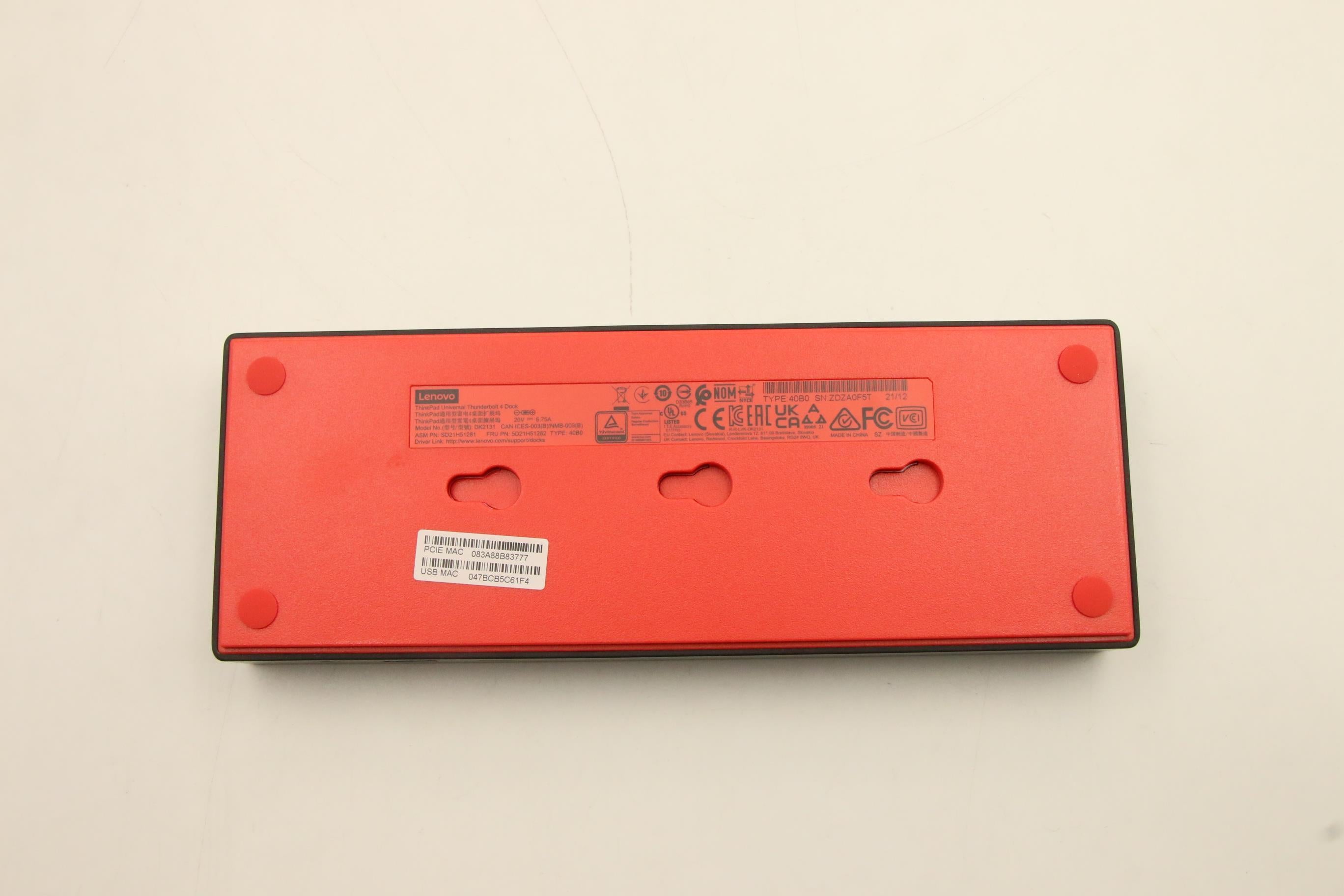 Lenovo Docking Fru For Tp Tbt 4 Dock - 5D21H51282– LenovoPart