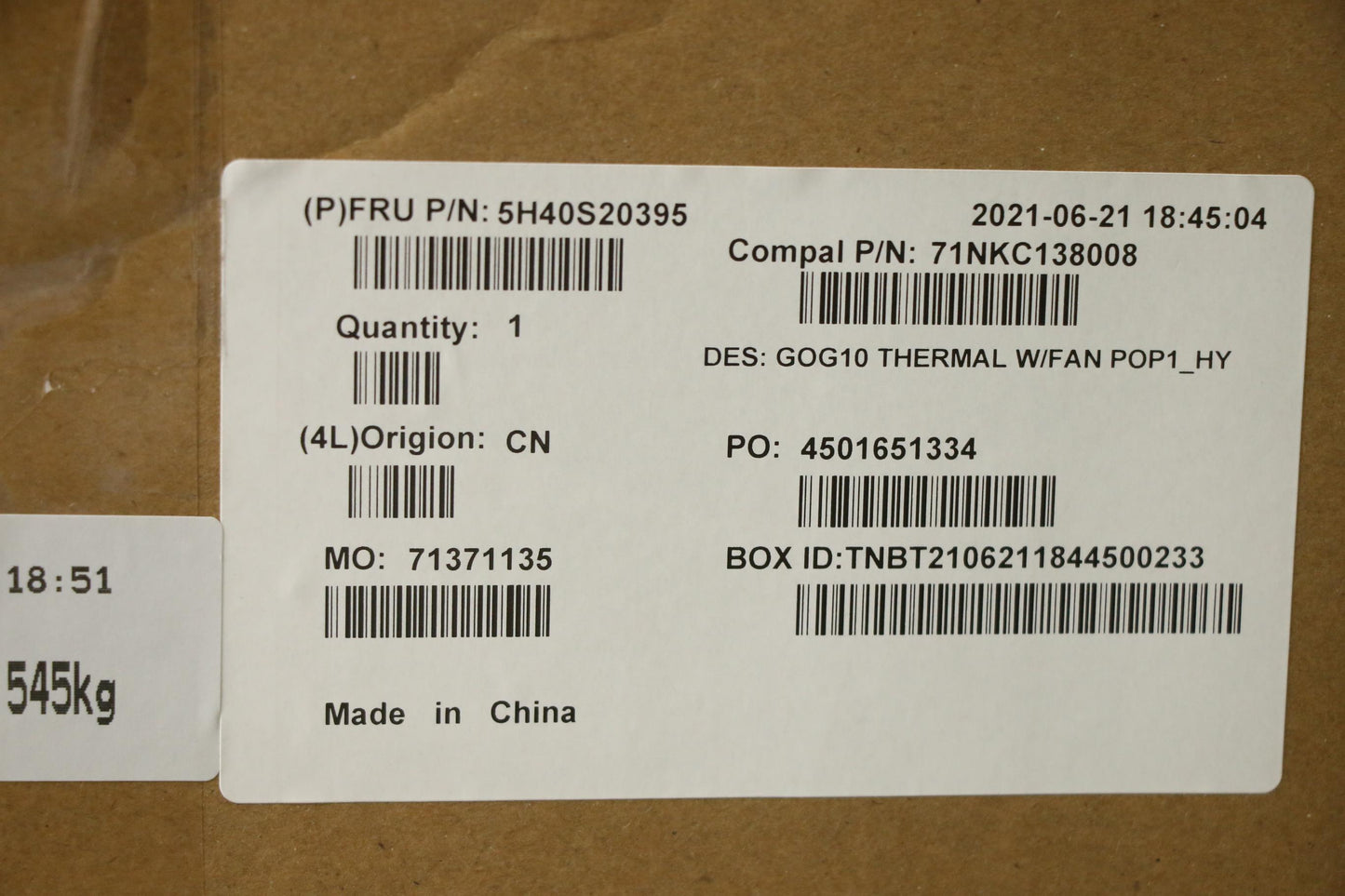 Lenovo Thermal Module - 5H40S20395