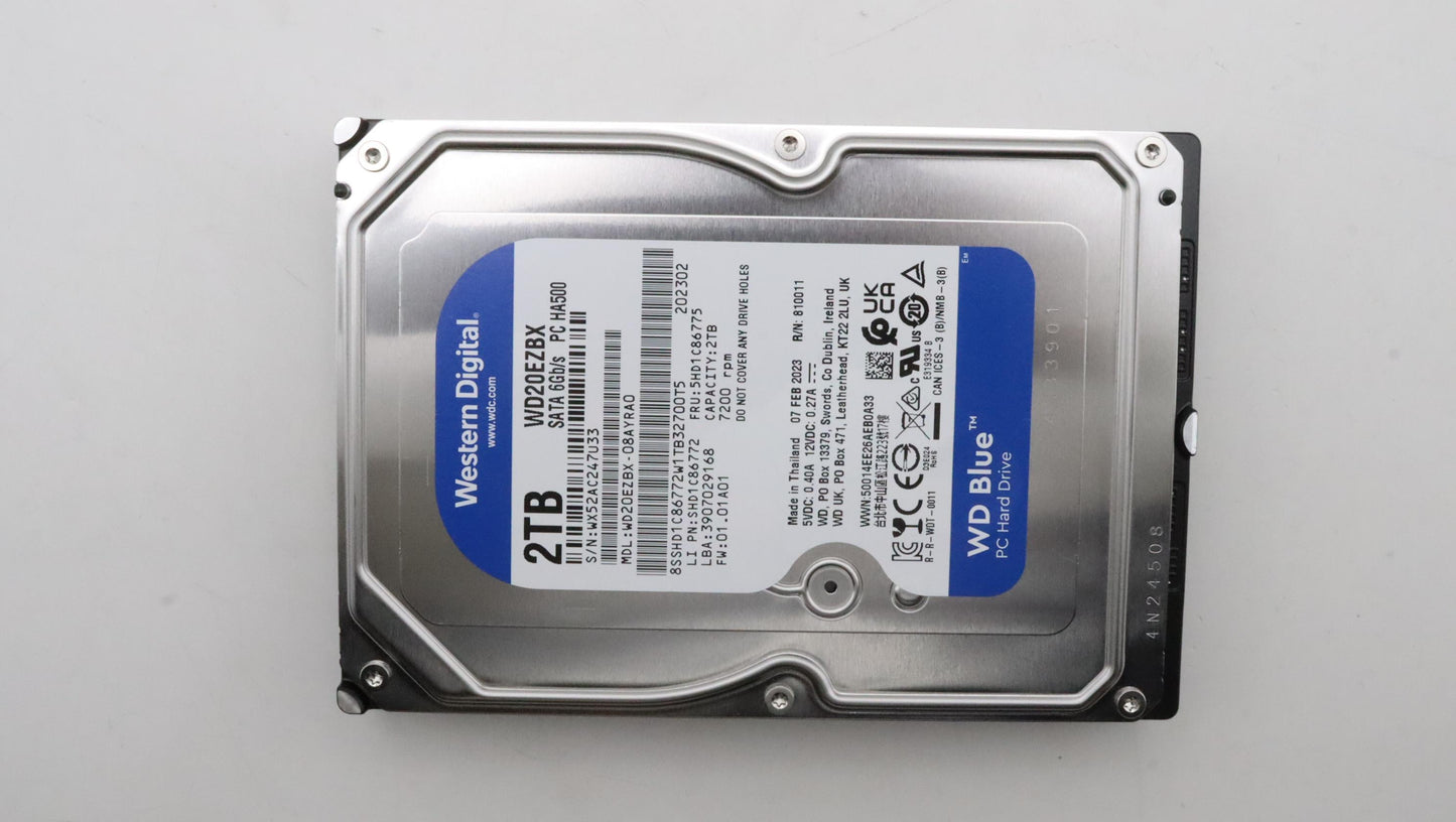 Lenovo 2TB HDD, 3.5", 7200RPM, SATA, 6Gb/s - 5HD1C86775