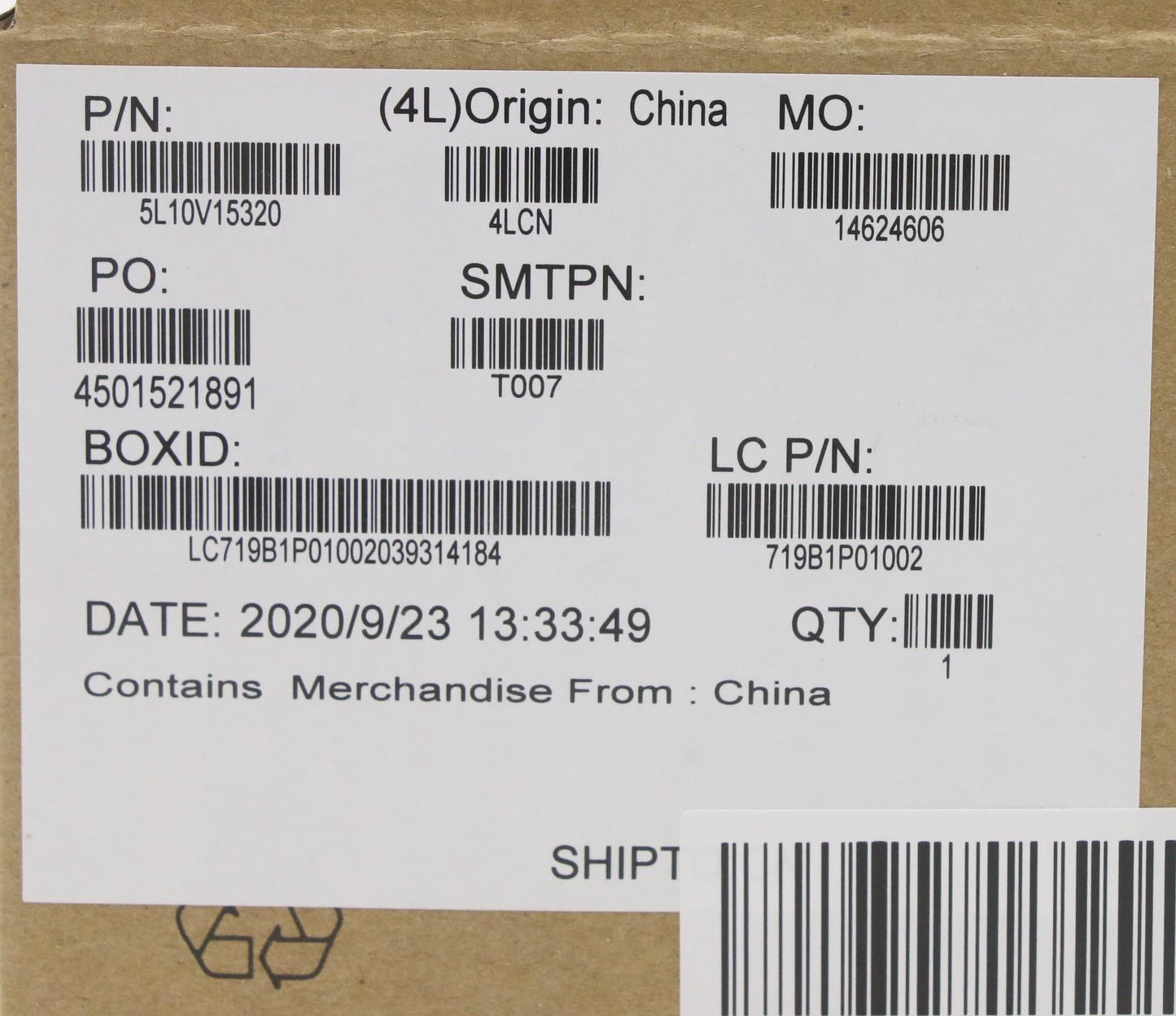 Lenovo Label Fru Label Kit - 5L10V15320