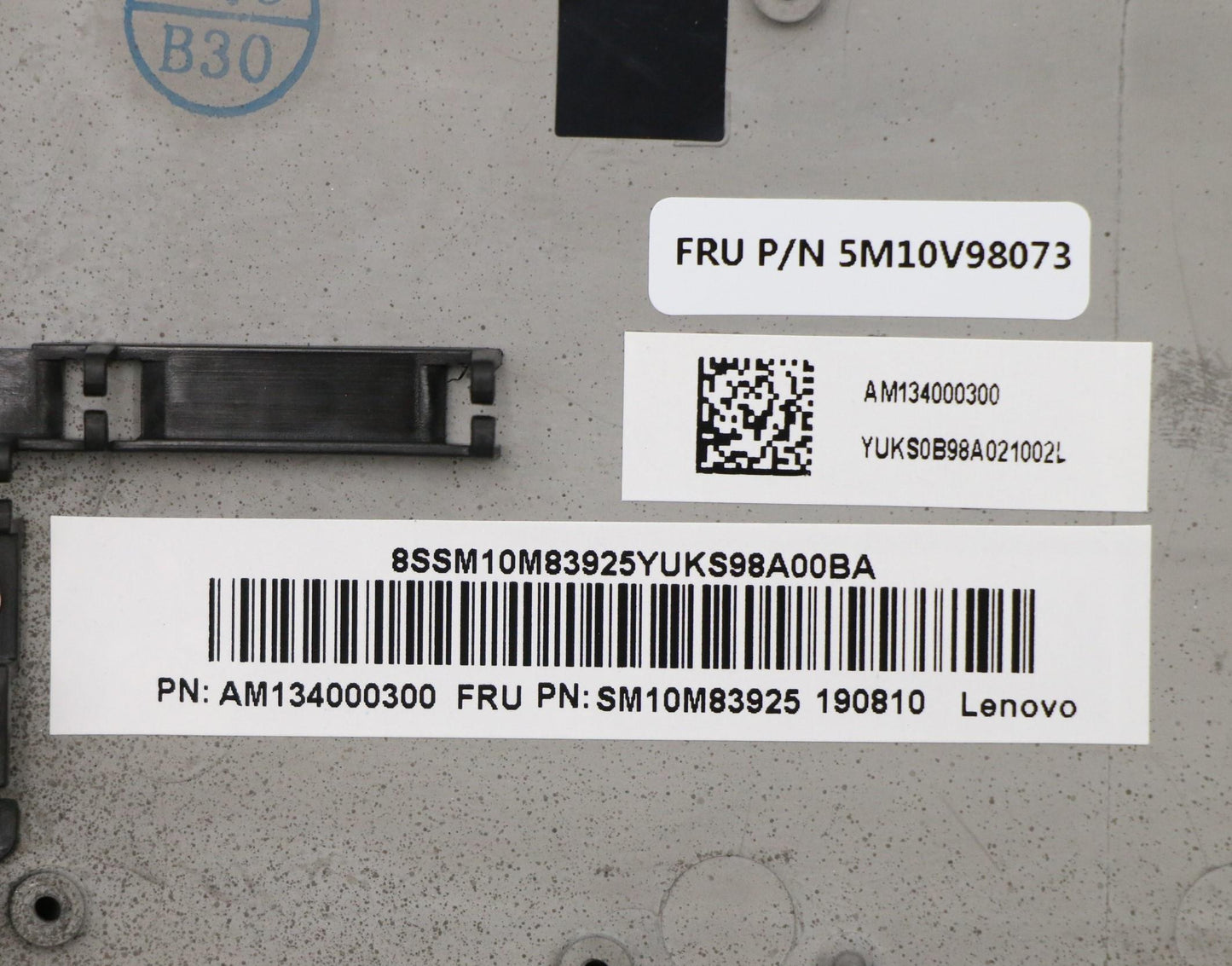 Lenovo Keyboard Bezel Assembly No Fingerprint Sensor - 5M10V98073