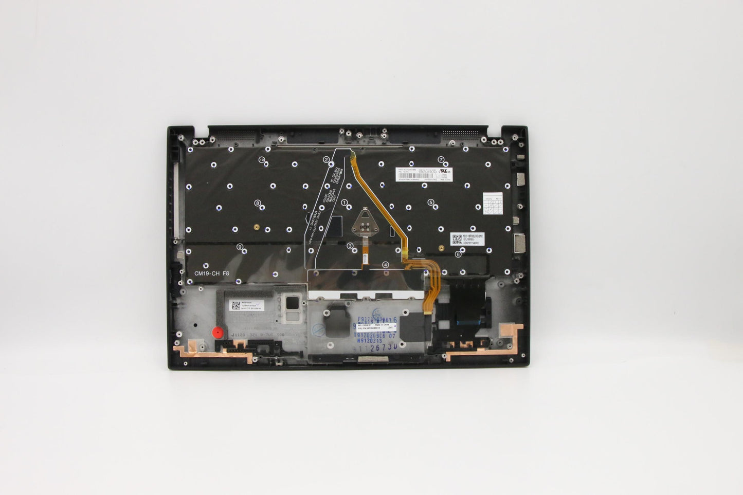 Lenovo C-Cover with Keyboard, USA English, Deep Black, Backlit, WWAN Compatible - 5M10W85918