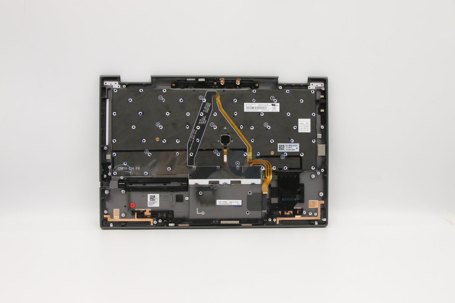 Lenovo C-Cover with USA English Keyboard, Iron Grey, Backlit, WWAN Compatible - 5M10Z37154