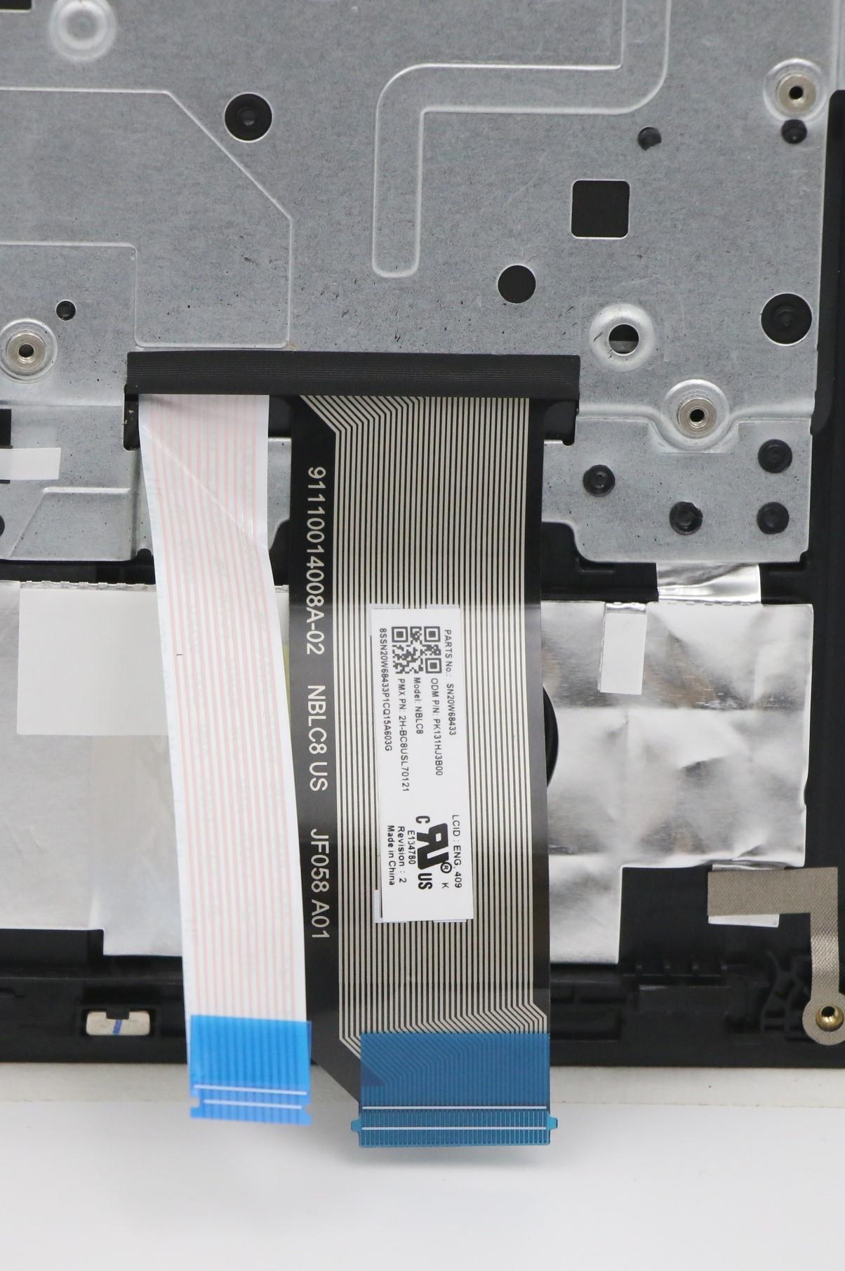 Lenovo - C-Cover with Keyboard, USA English, Black, Backlight, with Fingerprint Reader - 5M11A35060