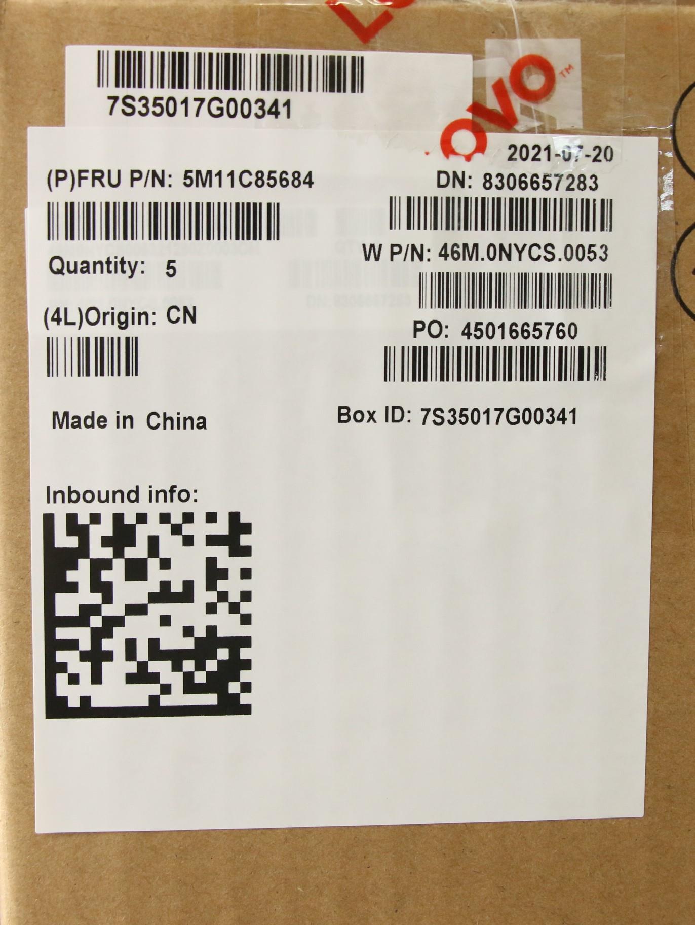 Lenovo USA English Keyboard with C-Cover, Black, No WWAN - 5M11C85684