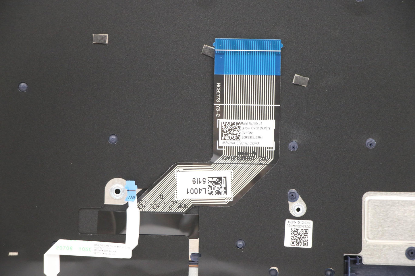 Lenovo USA English Keyboard with C-Cover, Black, No WWAN - 5M11C85684