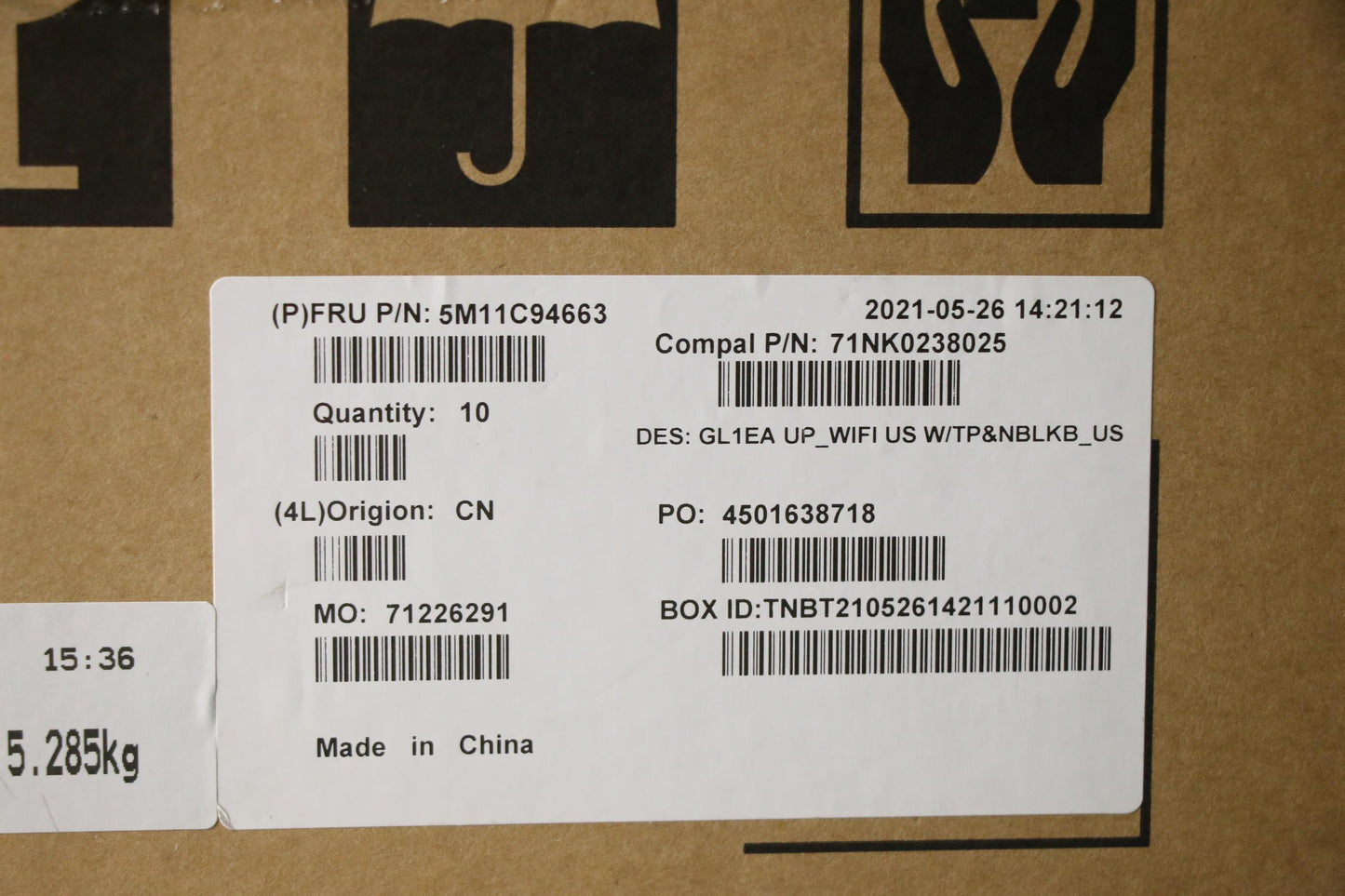 Lenovo - C-Cover with Keyboard, USA English Layout, Non-Backlit, with Touchpad - 5M11C94663