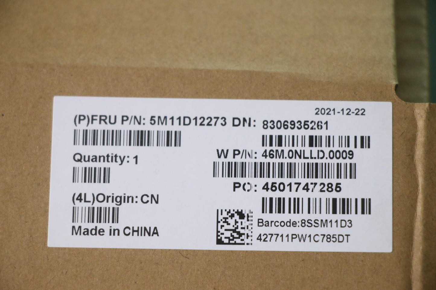 Lenovo LCD Module, 16", 2.5K, Non-Touch, Anti-Glare, IPS - 5M11D12273