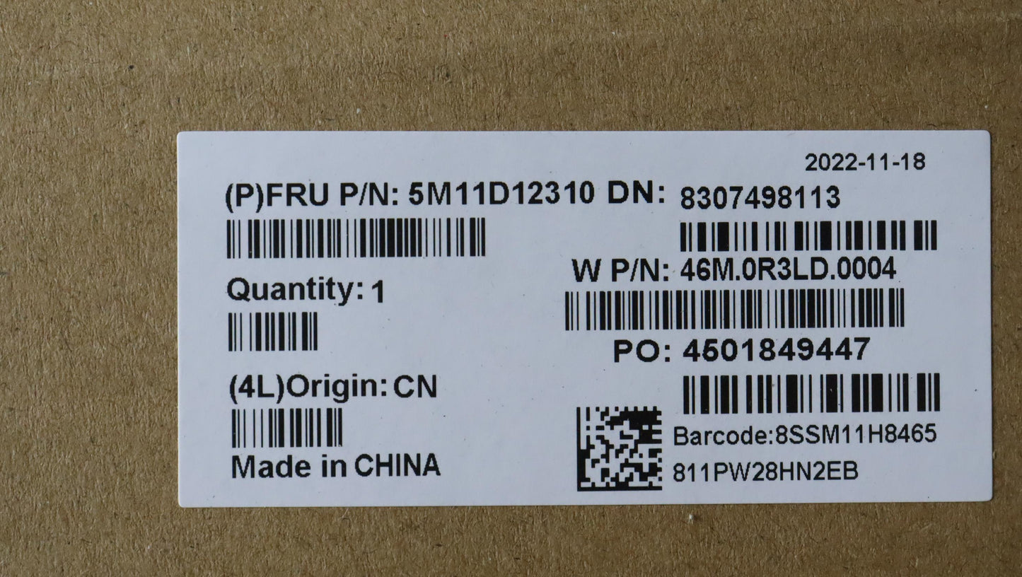 Lenovo 16" WUXGA Display Module with Hybrid RGB+IR Camera - 5M11D12310