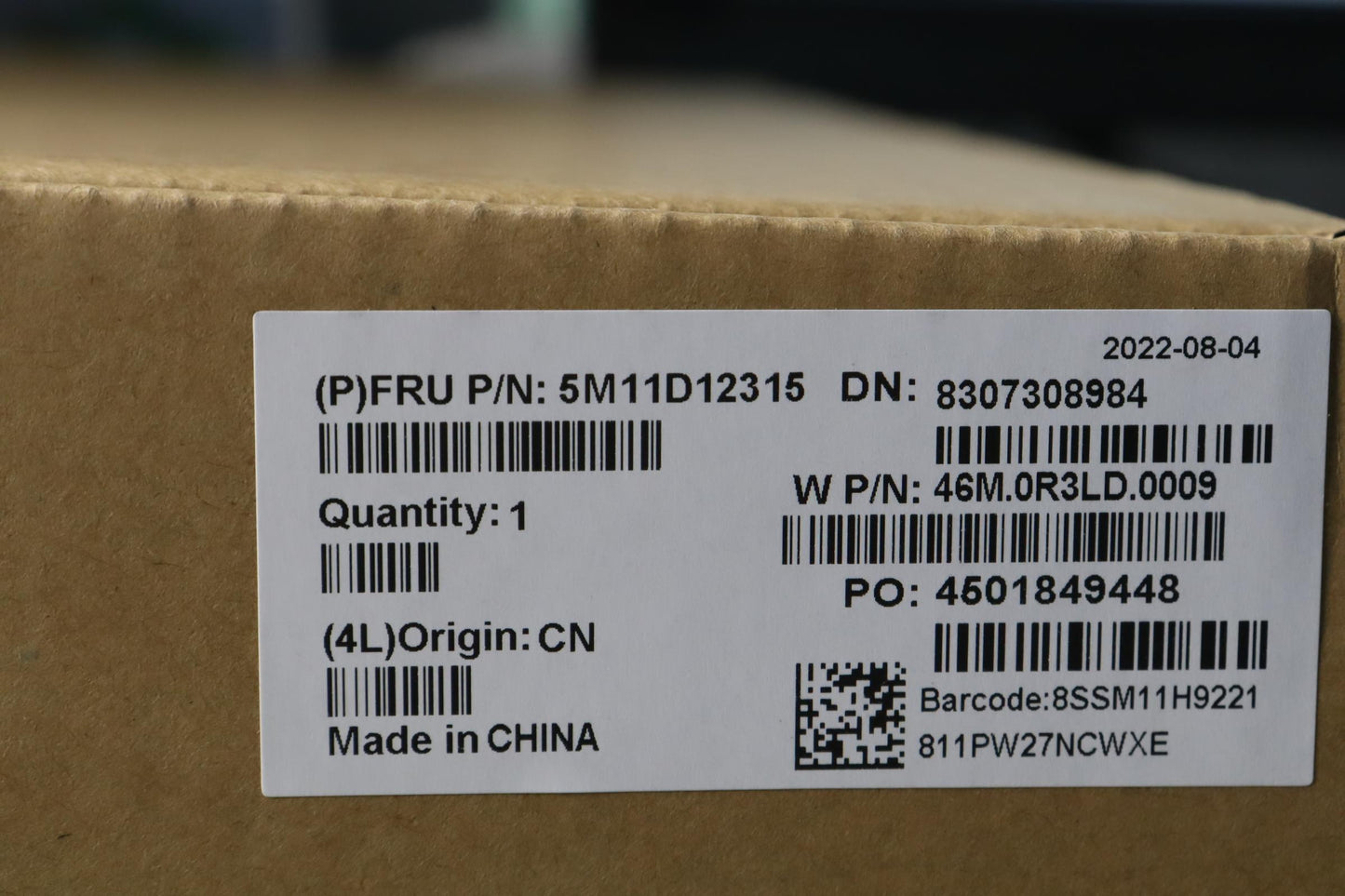 Lenovo 16" WUXGA LCD Module, Non-Touch, IPS, 300nit, Color Calibration, w/Hybrid RGB+IR Camera - 5M11D12314