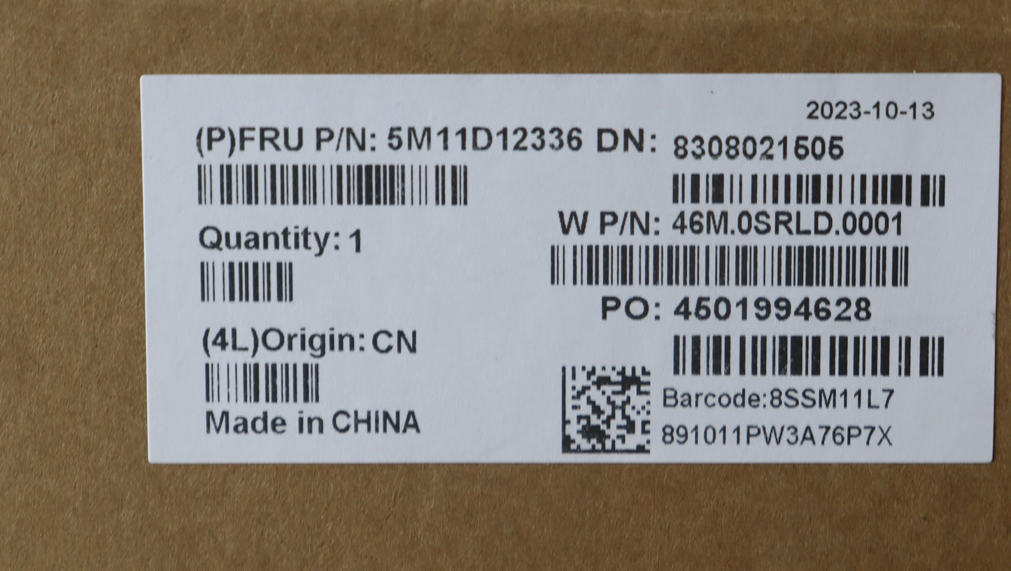 Lenovo 16" WQUXGA OLED LCD Module, Touch, Glare, 400 nits, 100% DCI-P3, with Color Calibration - 5M11D12336