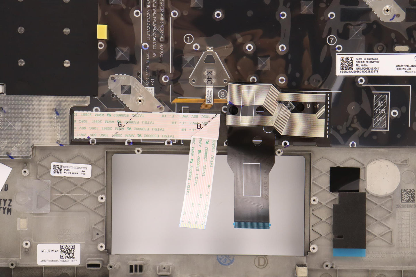 Lenovo US English Backlit Keyboard with Black C-Cover - 5M11F24557