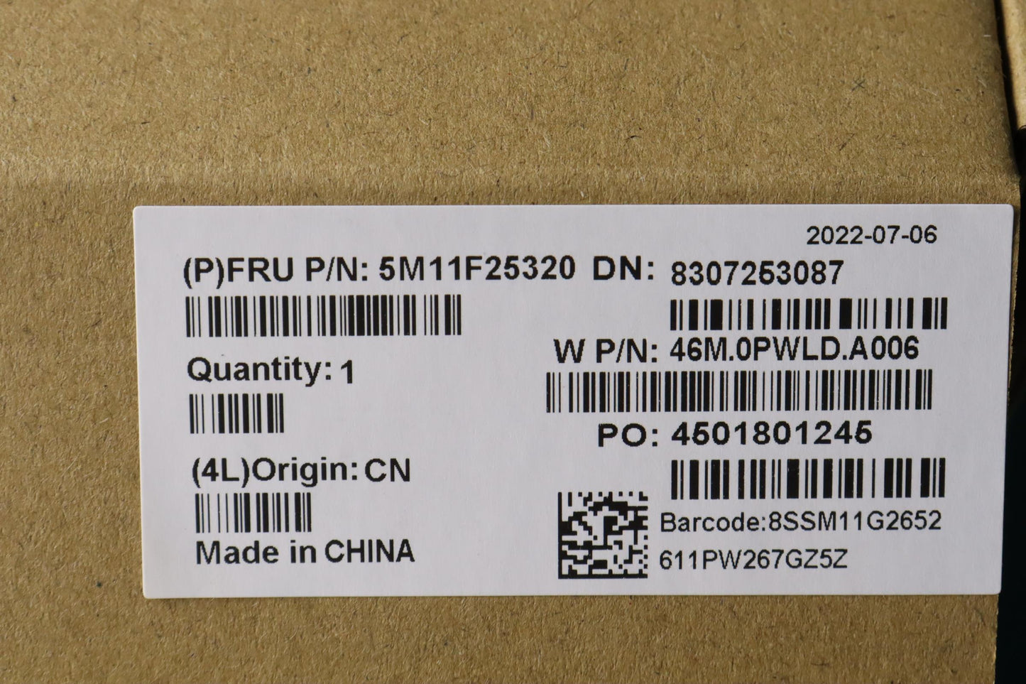 Lenovo 13.3" WUXGA LCD Module, Touch, Anti-Glare, IPS, 300nit, 100% sRGB - 5M11F25320