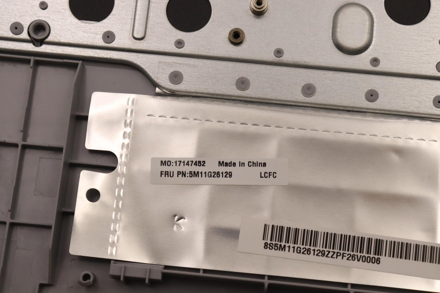 Lenovo C-Cover with USA English Keyboard, Silver, Non-Backlit - 5M11G26129