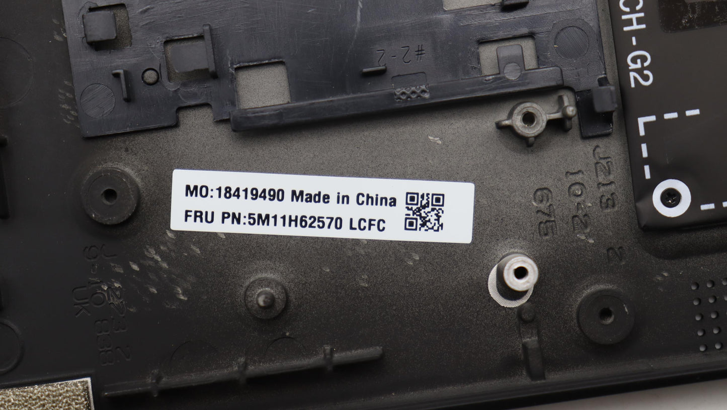 Lenovo C-Cover with Keyboard, Canadian French, Black, Backlit, Fingerprint - 5M11H62570