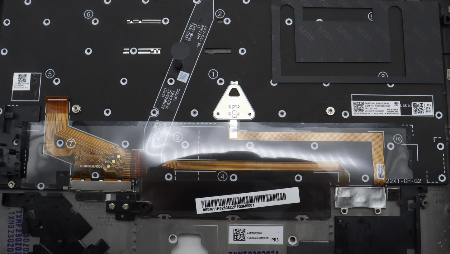 Lenovo C-Cover with Keyboard, USA English, Black, Backlight, Fingerprint - 5M11H62608