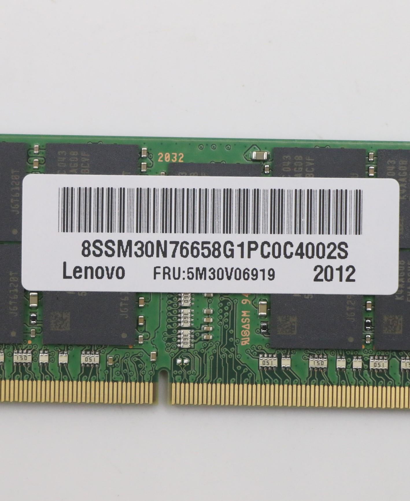 Lenovo 32GB Memory, DDR4, 2933MHz, SODIMM, ECC, Samsung - 5M30V06919