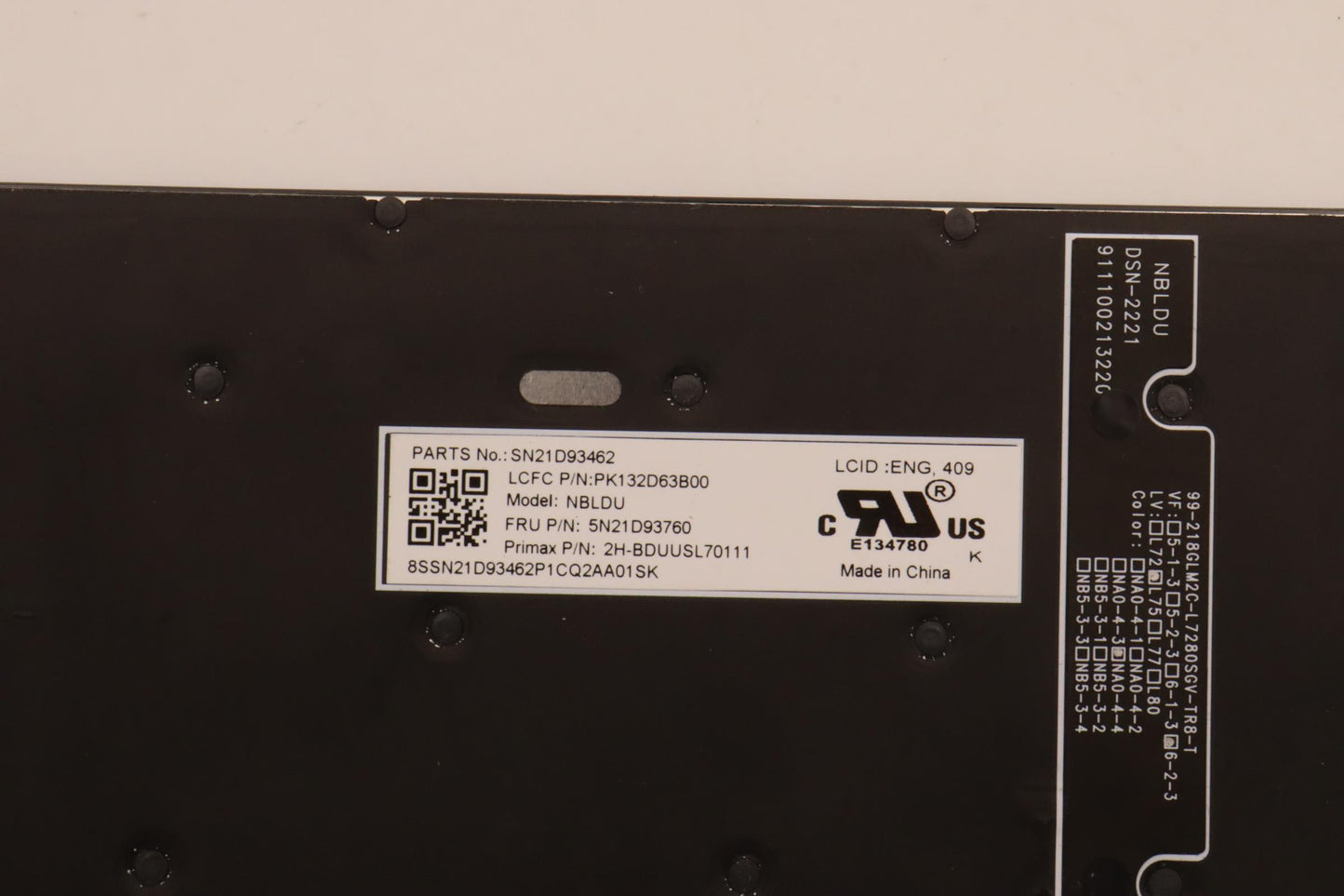 Lenovo - Top Case, Black-Blue, PMX Keyboard, English Layout - 5N21D93760