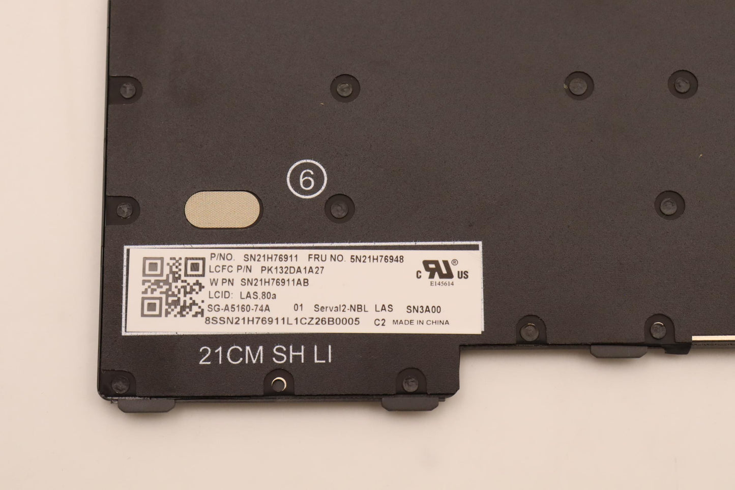 Lenovo Internal Keyboard, LA Spanish Layout, Non-Backlit, Black - 5N21H76948