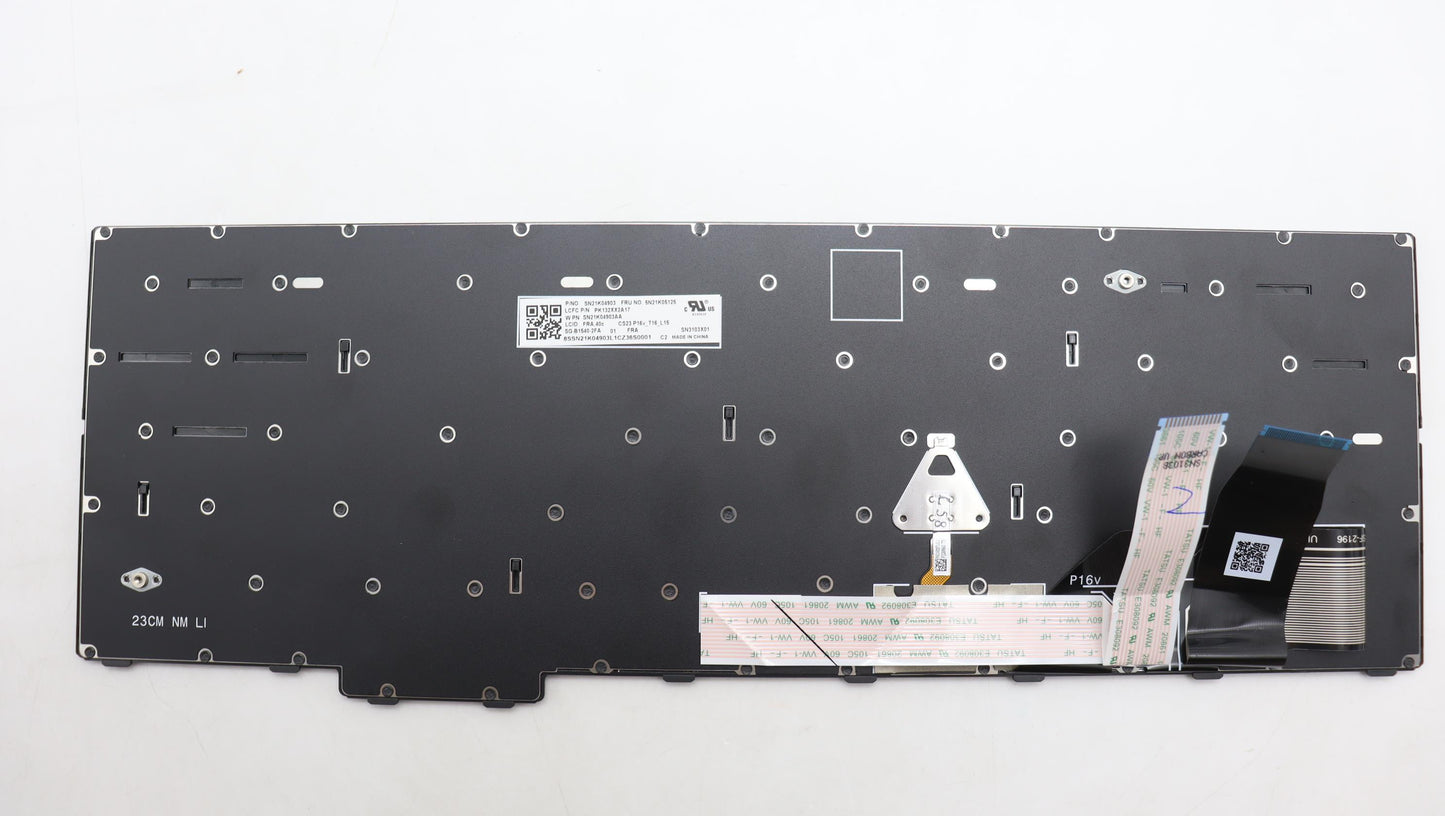 Lenovo Internal Keyboard, French Layout, Non-Backlit - 5N21K05125