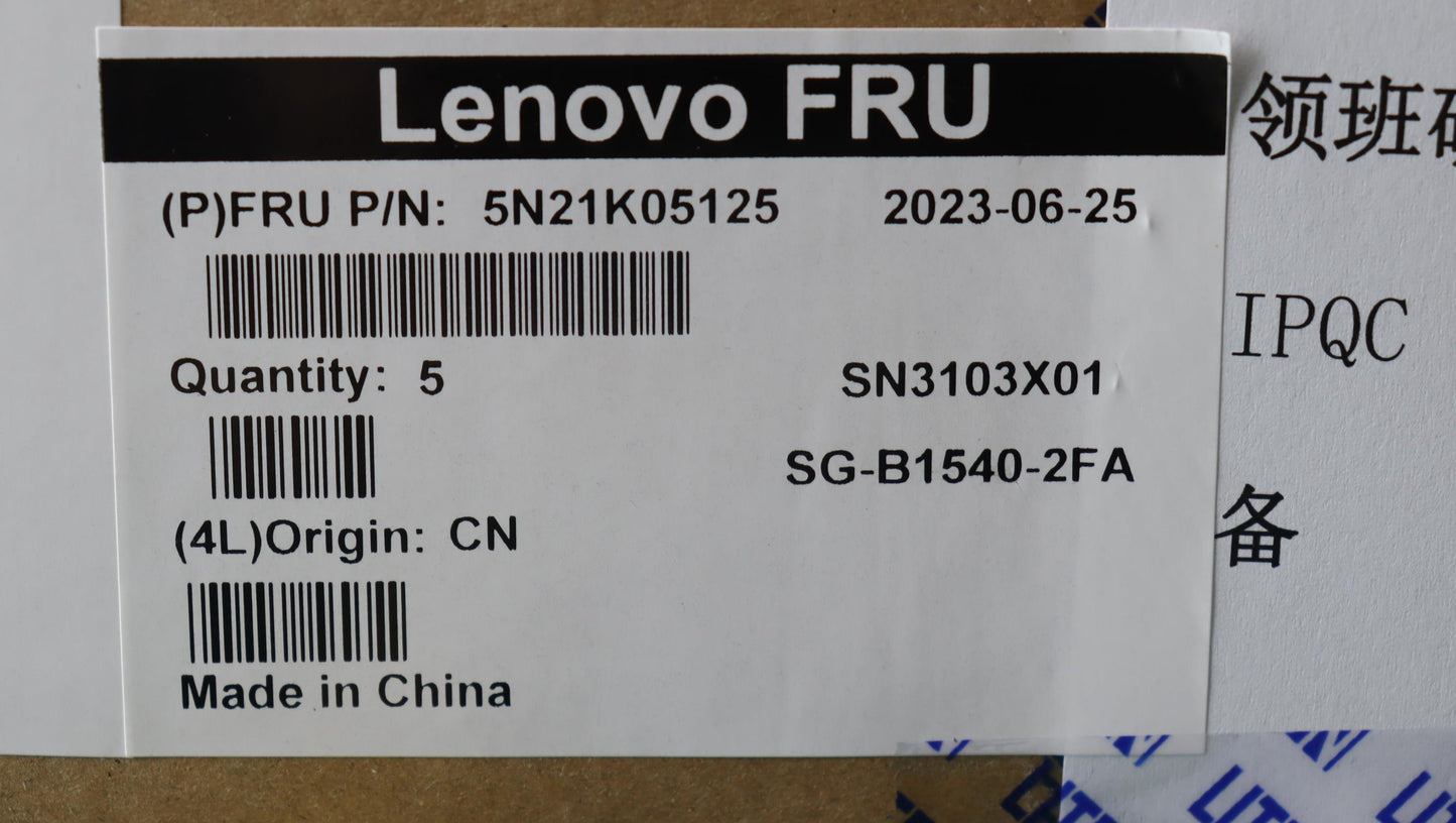 Lenovo Internal Keyboard, French Layout, Non-Backlit - 5N21K05125