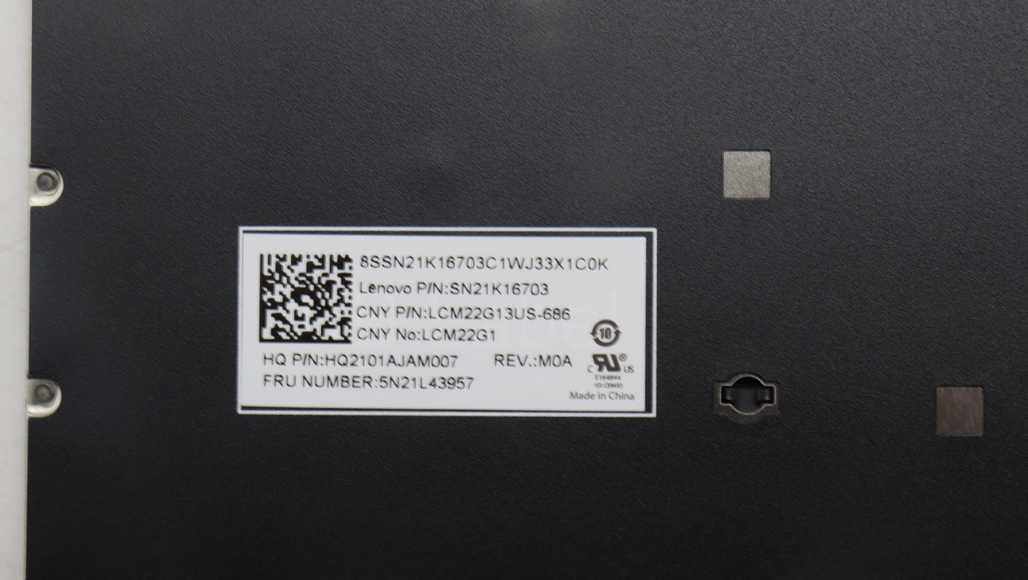 Lenovo Keyboard Internal, USA English, Non-Backlight, Grey - 5N21L43957