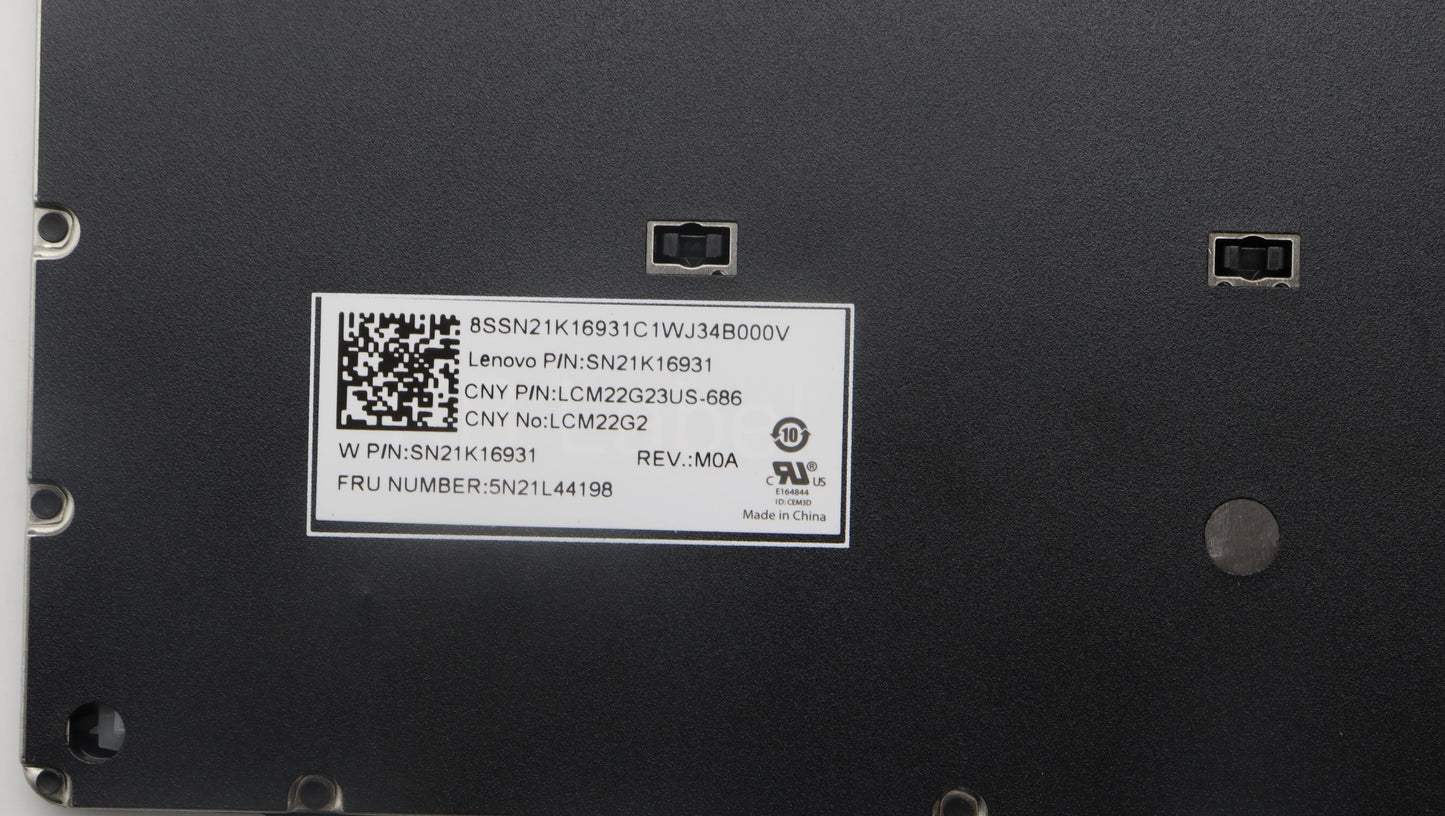 Lenovo Internal Keyboard, USA English Layout, Black, Non-Backlit - 5N21L44198