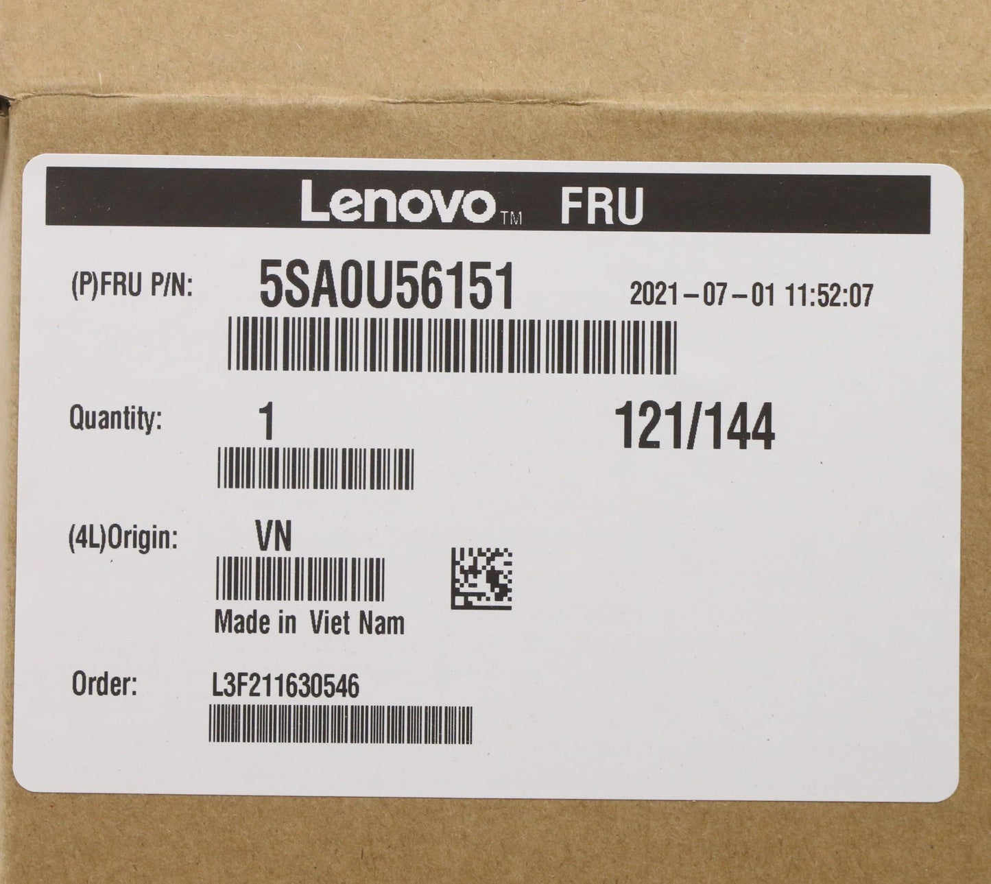 Lenovo Intel i5-10400 Processor, 2.9GHz, 6C/12M, 65W TDP - 5SA0U56151