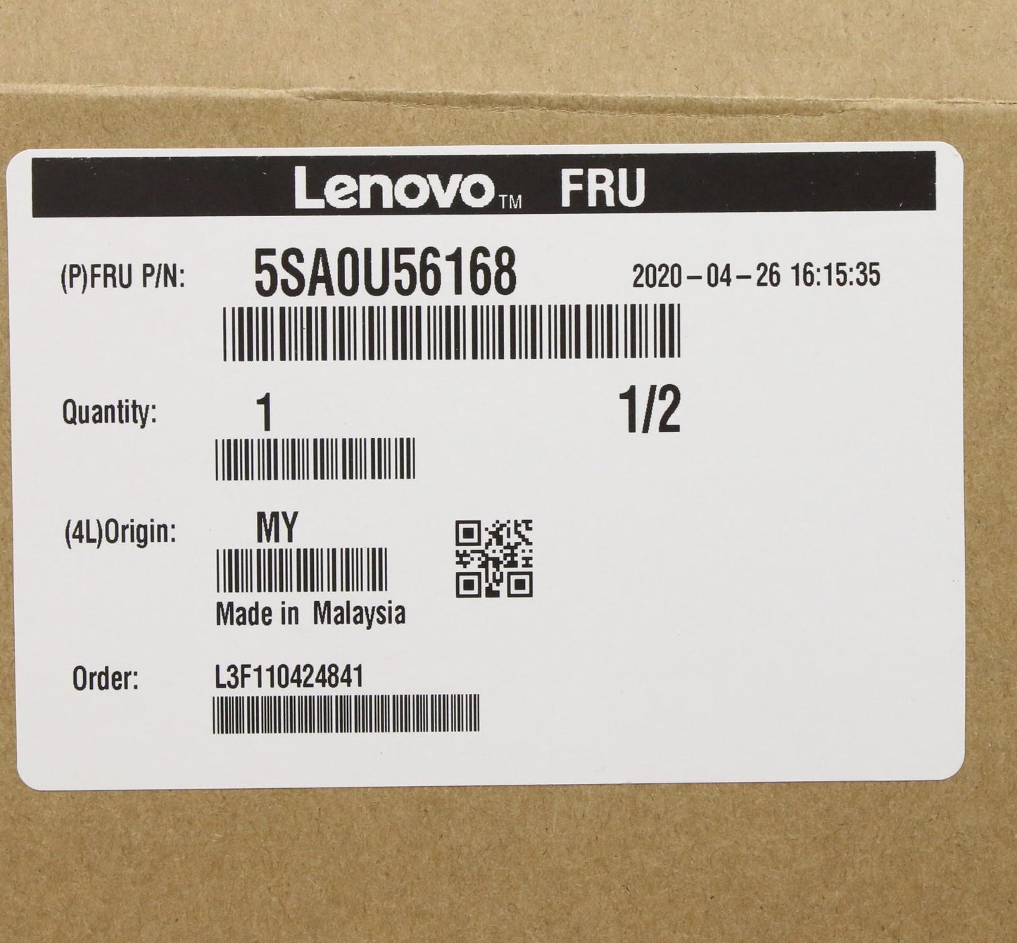 Lenovo Intel Xeon Processor W-2225, 4.1GHz, 4C, 105W - 5SA0U56168