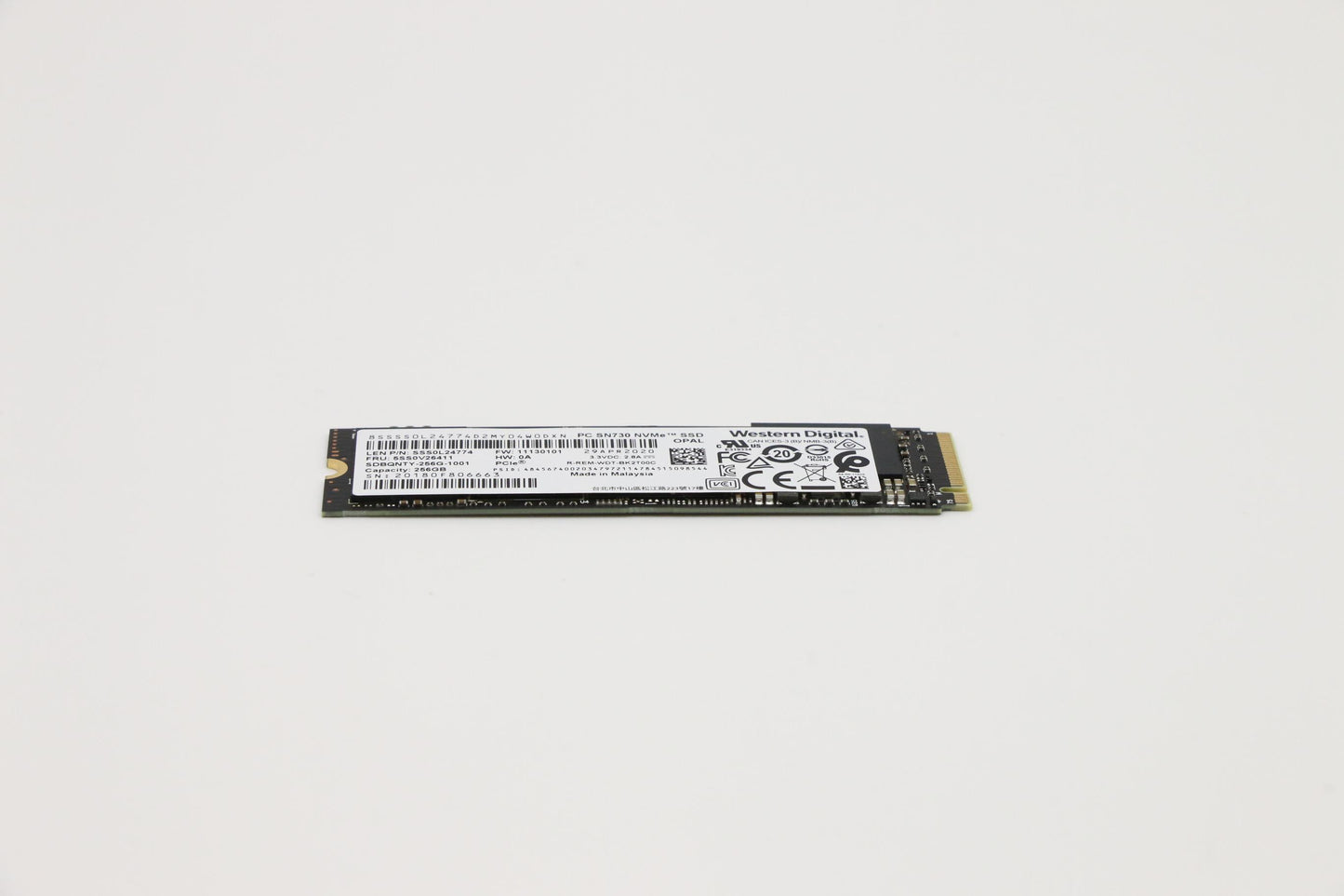 Lenovo 256GB SSD, M.2 2280, PCIe Gen3 x4, OPAL, Western Digital - 5SS0V26411