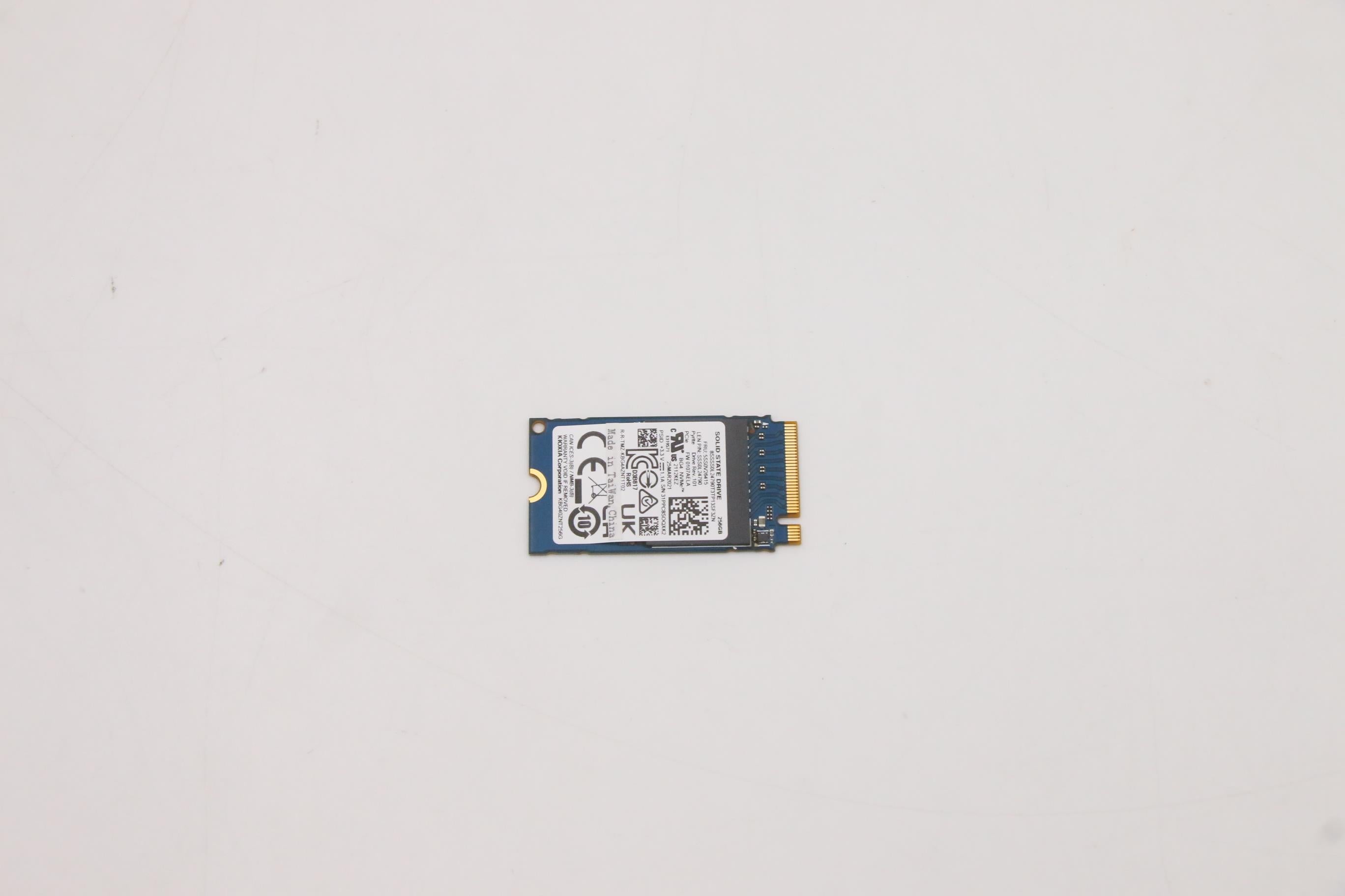 Lenovo SSD 256GB, M.2, 2242, PCIe 3x4, Kioxia - 5SS0V26415– LenovoPart