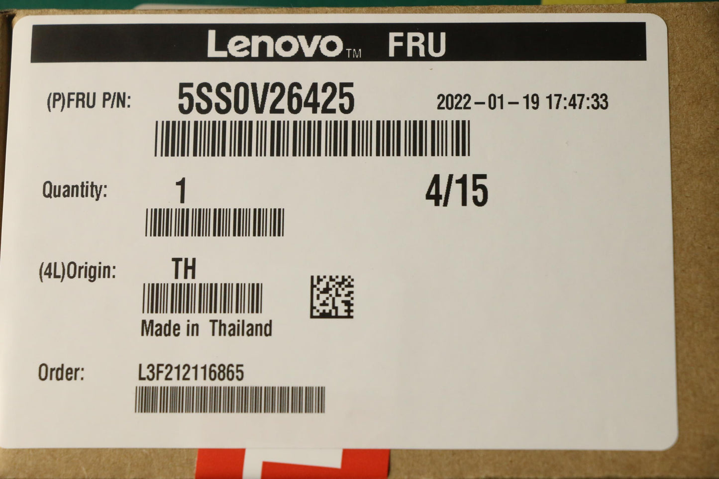 Lenovo SSD 512GB, M.2, 2280, PCIe 4x4, OPAL, KIOXIA - 5SS0V26425