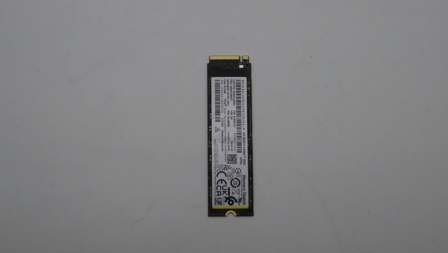 Lenovo SSD, 512G, M.2, 2280, PCIe4X4, OPAL, WD - 5SS0V26427
