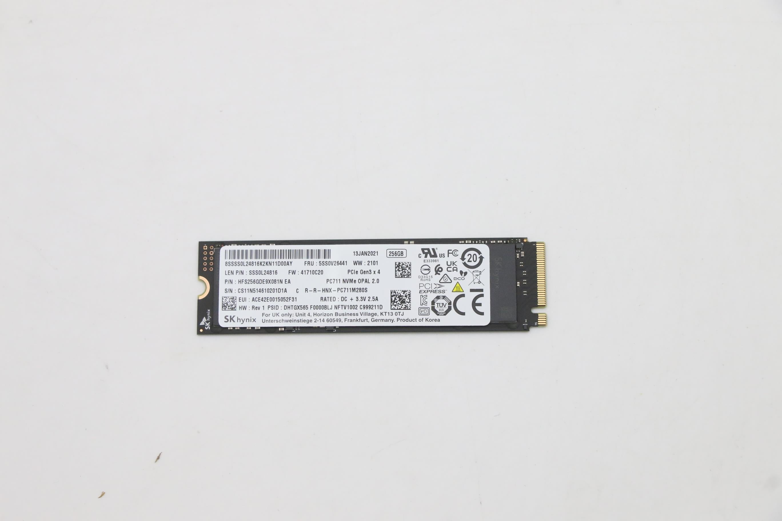 Lenovo 20W9 Thinkpad X13 Yoga Gen 2 (Type 20W8, 20W9) Laptop SSD