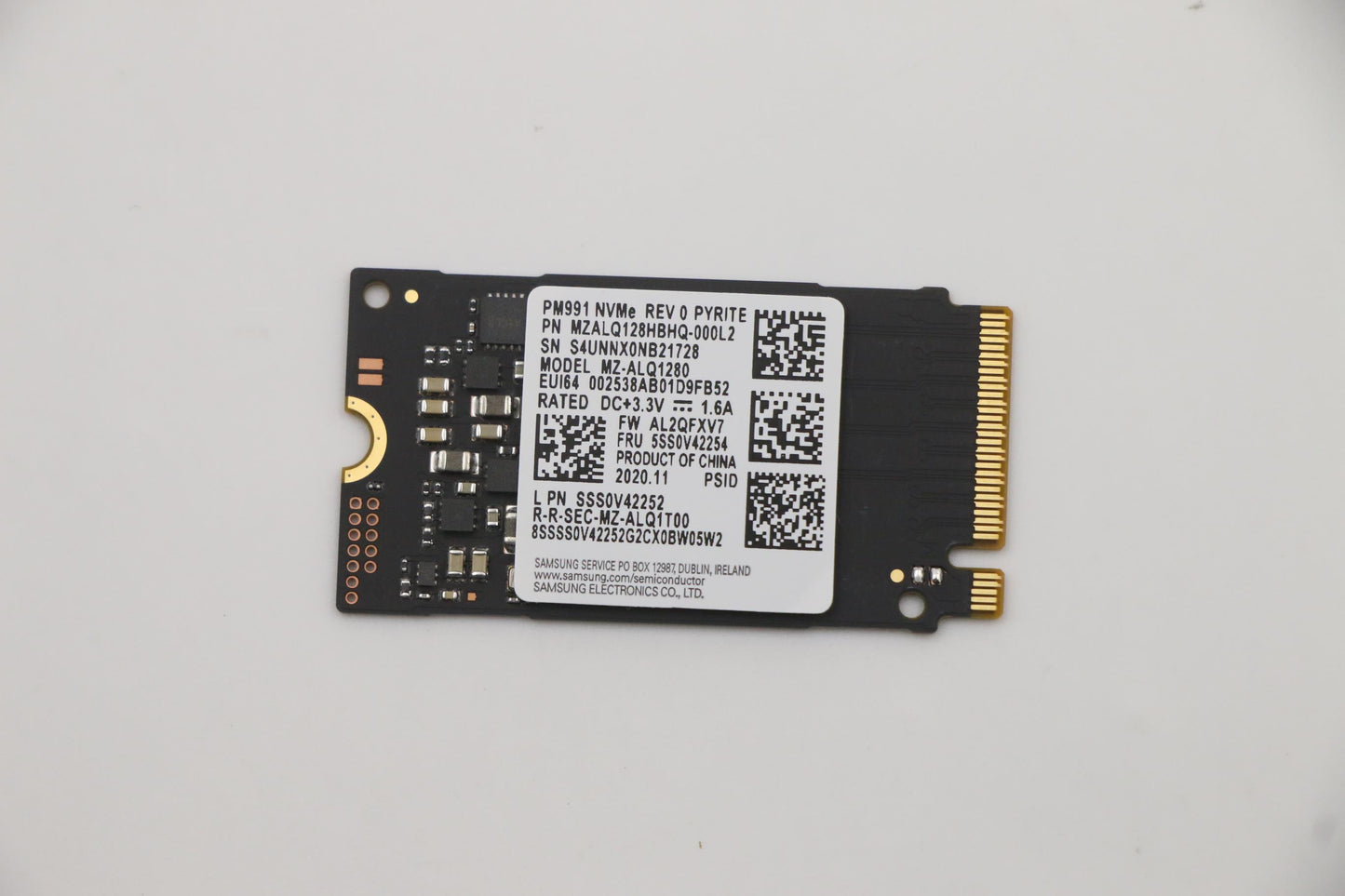 Lenovo SSD 128GB, M.2, 2242, PCIe 3x4, Standard, Samsung - 5SS0V42254