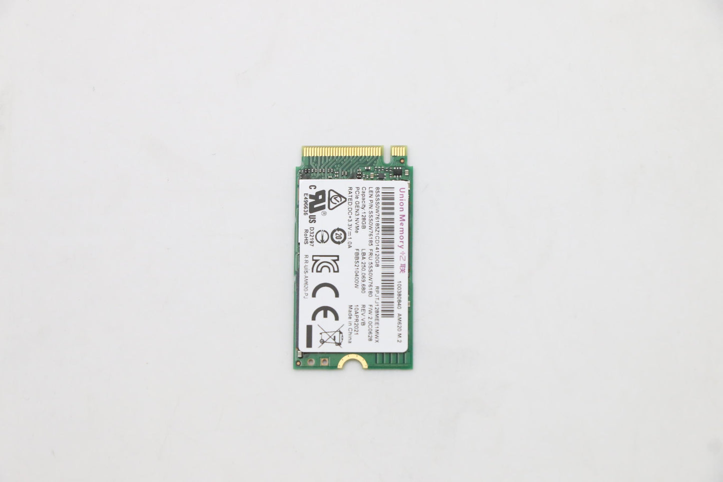 Lenovo 128GB SSD, M.2, 2242, PCIe3x4, Standard, UMIS - 5SS0W76180