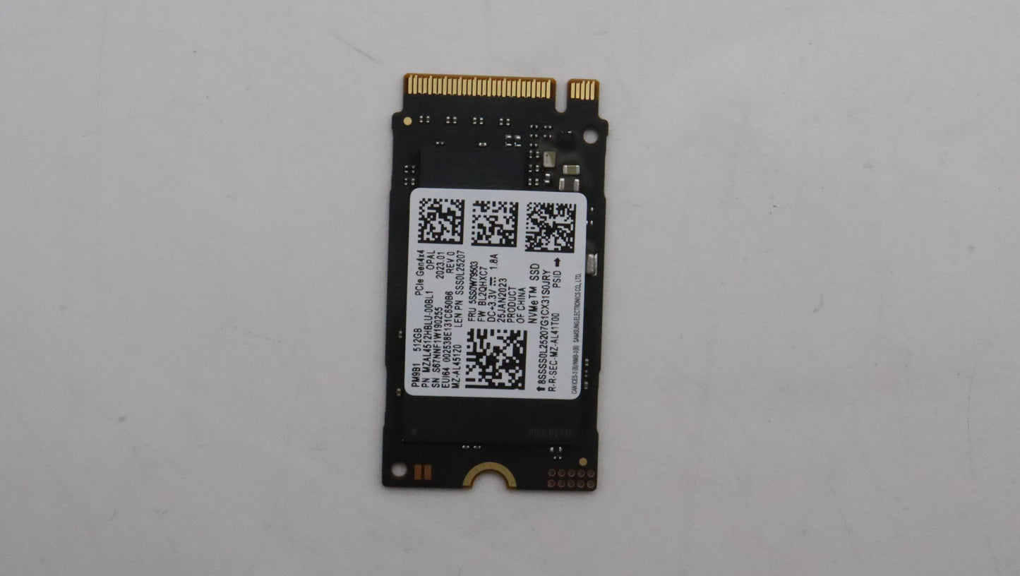 Lenovo SSD 512GB, M.2, 2242, PCIe 4x4, OPAL, Samsung - 5SS0W79503