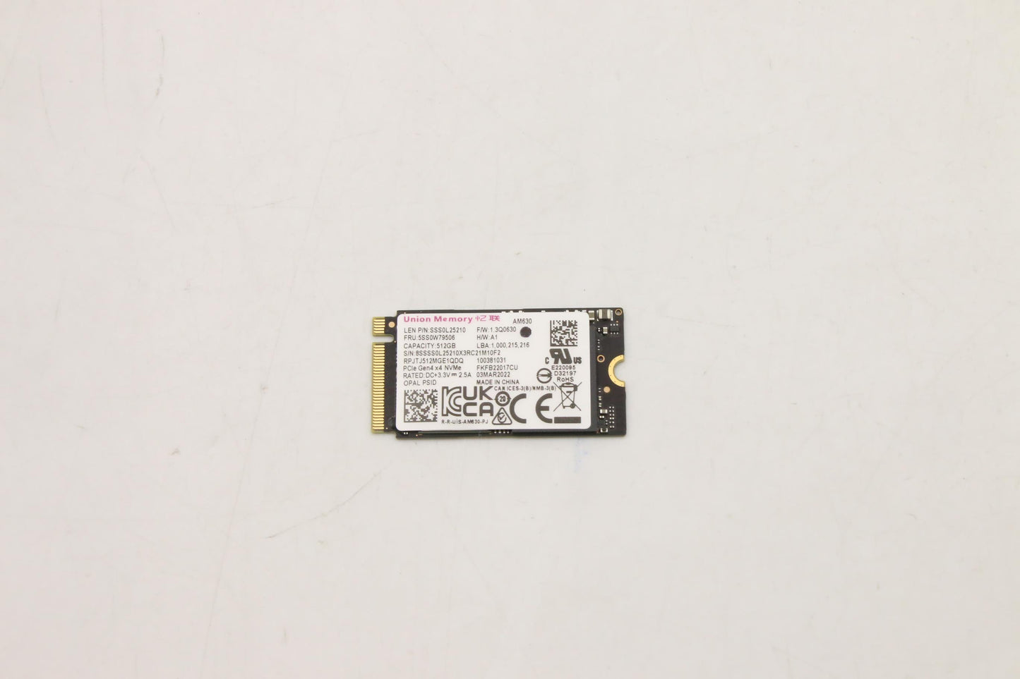 Lenovo SSD 512GB, M.2, 2242, PCIe 4x4, OPAL, UMIS - 5SS0W79506